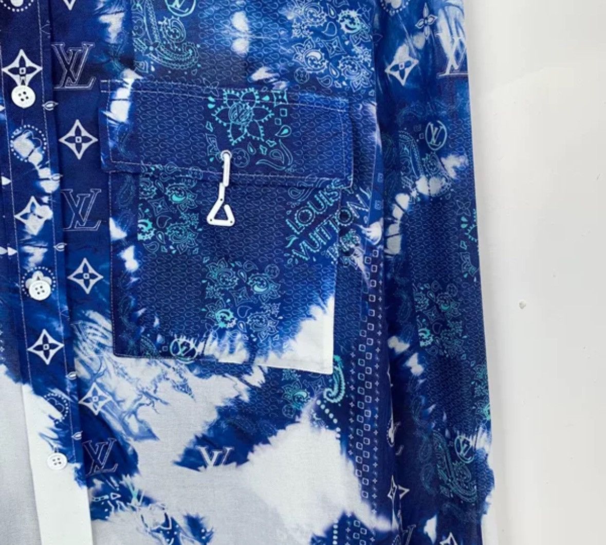 Louis Vuitton Louis Vuitton Lv 22 Blue Tie Dyeing Cotton Long Sleeve Shirt Size US L / EU 52-54 / 3 - 4 Thumbnail