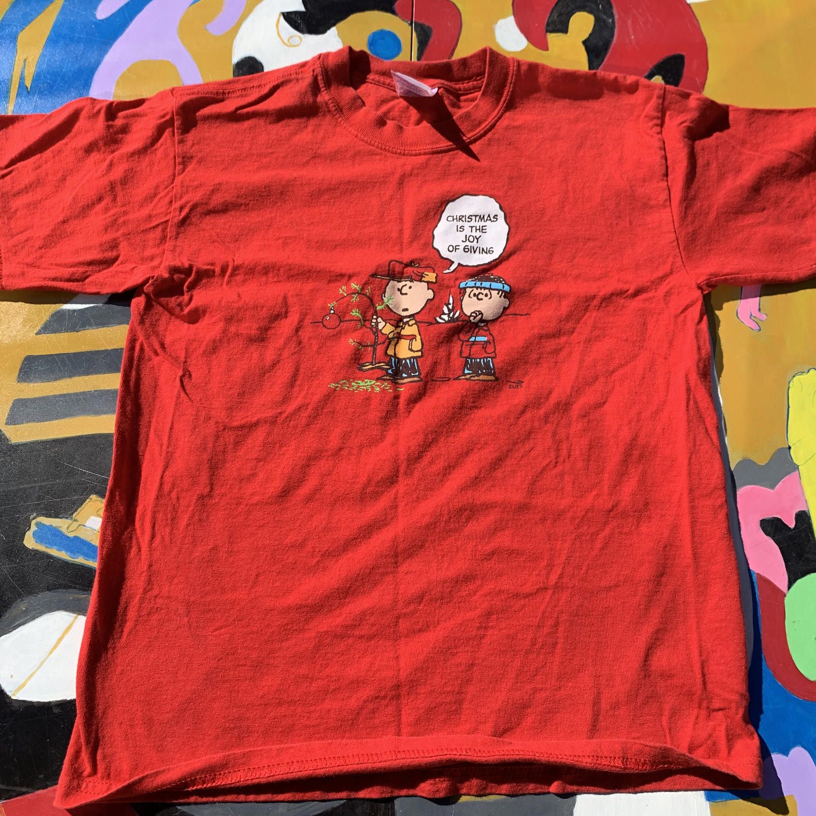Peanuts Vintage Peanuts Christmas Graphic T-Shirt Red Men's Medium Size US L / EU 52-54 / 3 - 1 Thumbnail