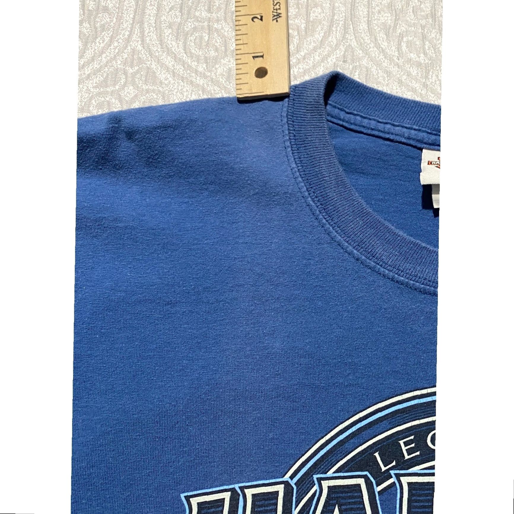Harley Davidson Harley-Davidson T-Shirt Graphic Print Pirate Pinup Blue 2XL Crew Neck Short Sleeve Logo JSY Heavyweight Vintage? Size US XXL / EU 58 / 5 - 2 Thumbnail