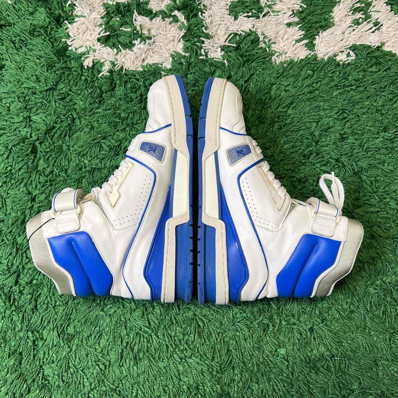 Louis Vuitton Louis Vuitton Trainer Logo Sneakers in Blue and White - Size US 9 / EU 42 - 8 Thumbnail