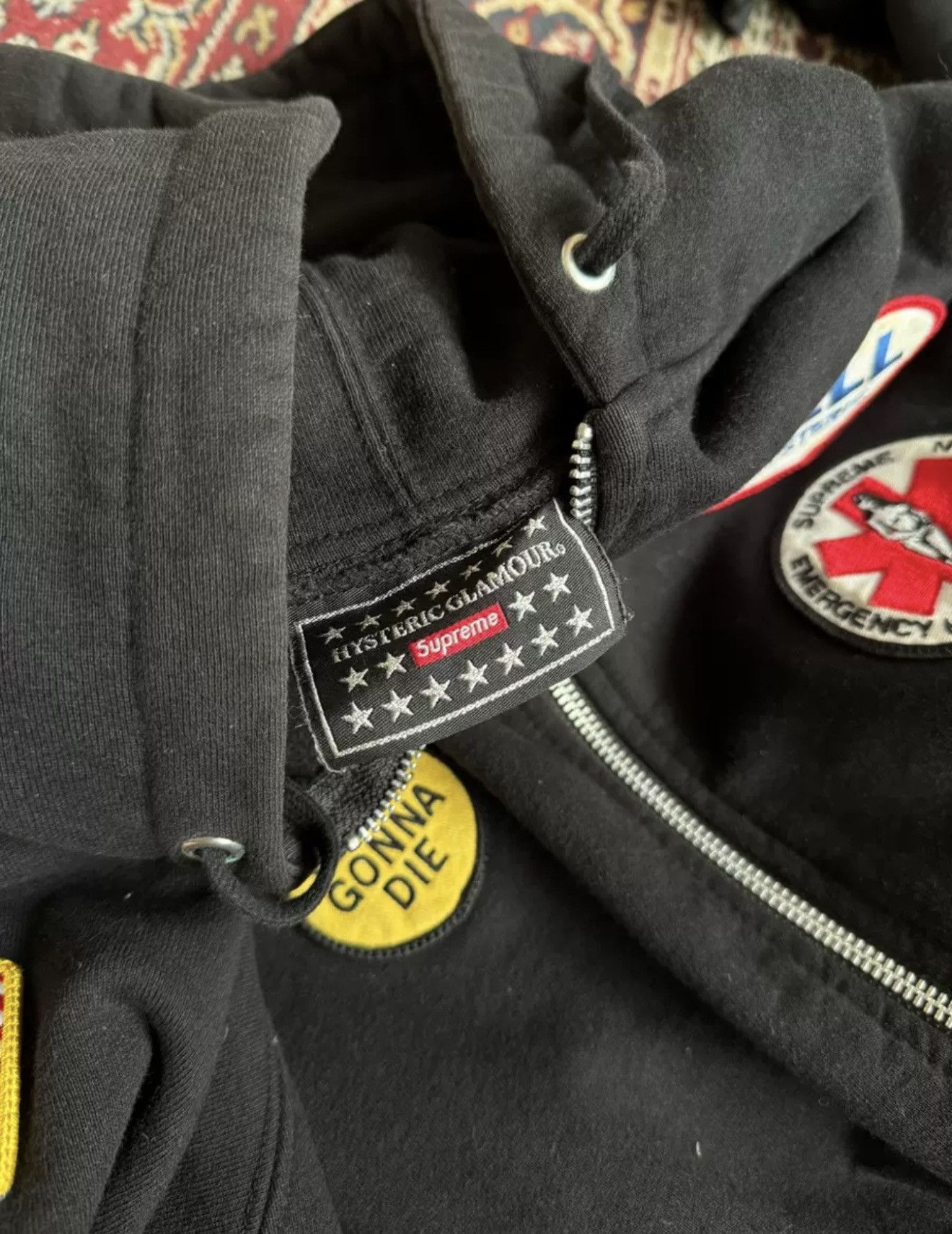 Hysteric Glamour × Supreme Supreme hysteric Glamour patches zip up sweatshirt hoodie Size US M / EU 48-50 / 2 - 4 Thumbnail