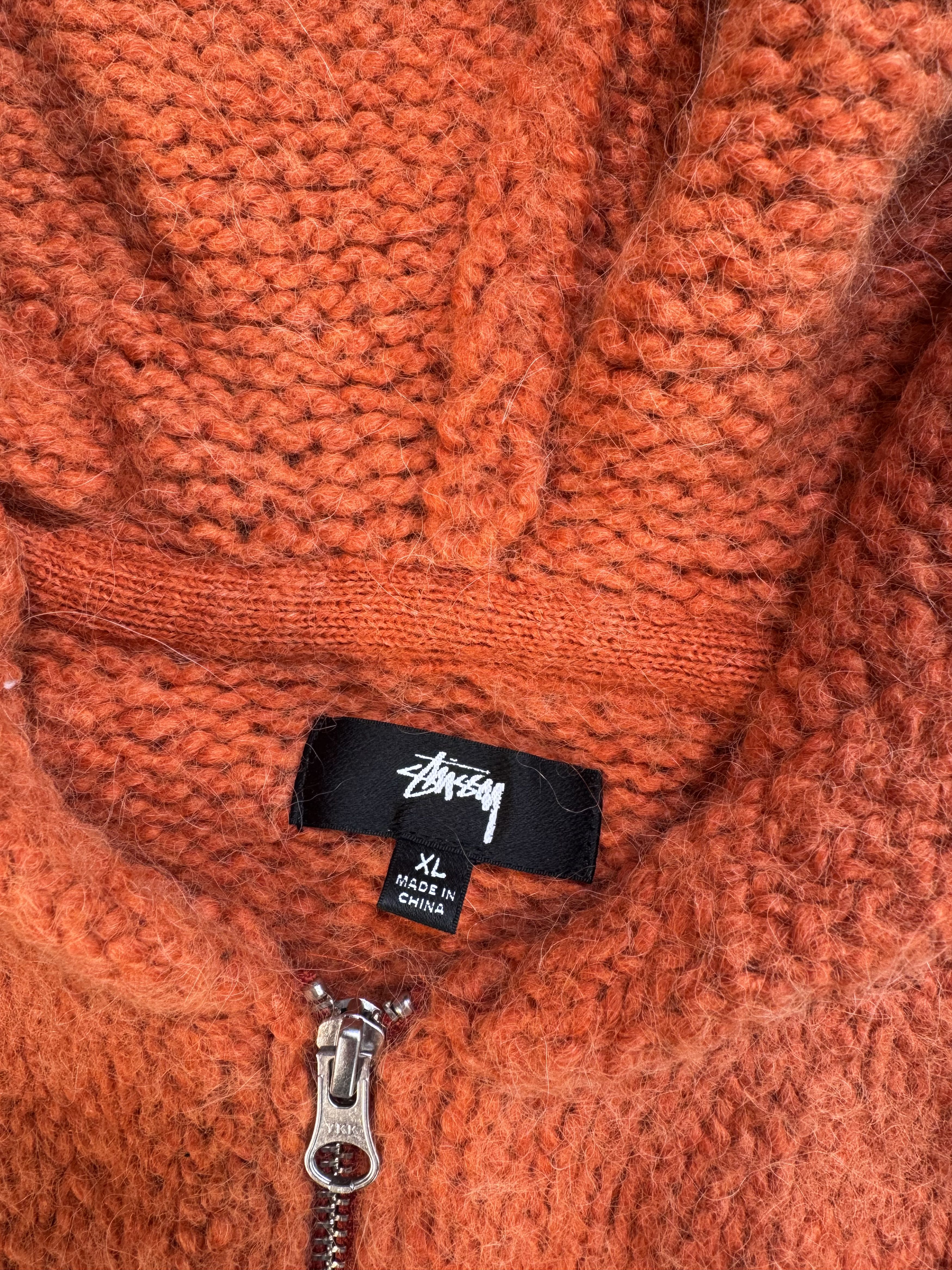 Stussy Stussy Brushed Knit Sweater Zip Up Hoodie Size US XL / EU 56 / 4 - 5 Thumbnail