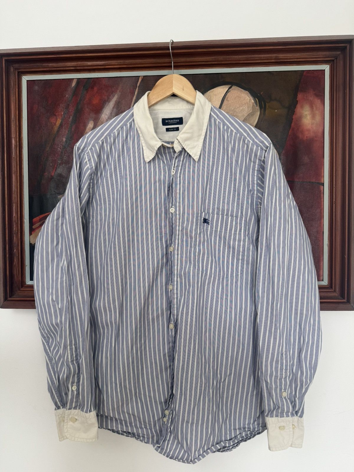 Burberry BURBERRY button up casual shirt stripes luxury designer rare Size US L / EU 52-54 / 3 - 1 Thumbnail