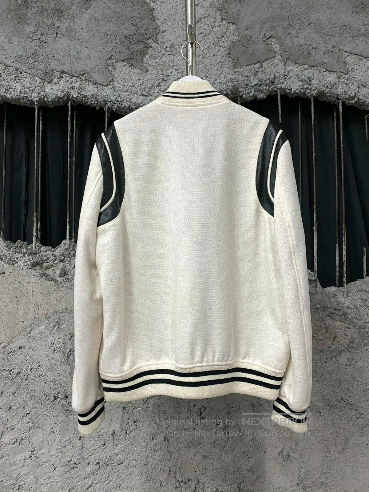 Saint Laurent Paris Saint Laurent White Baseball Jacket. Size US M / EU 48-50 / 2 - 2 Thumbnail