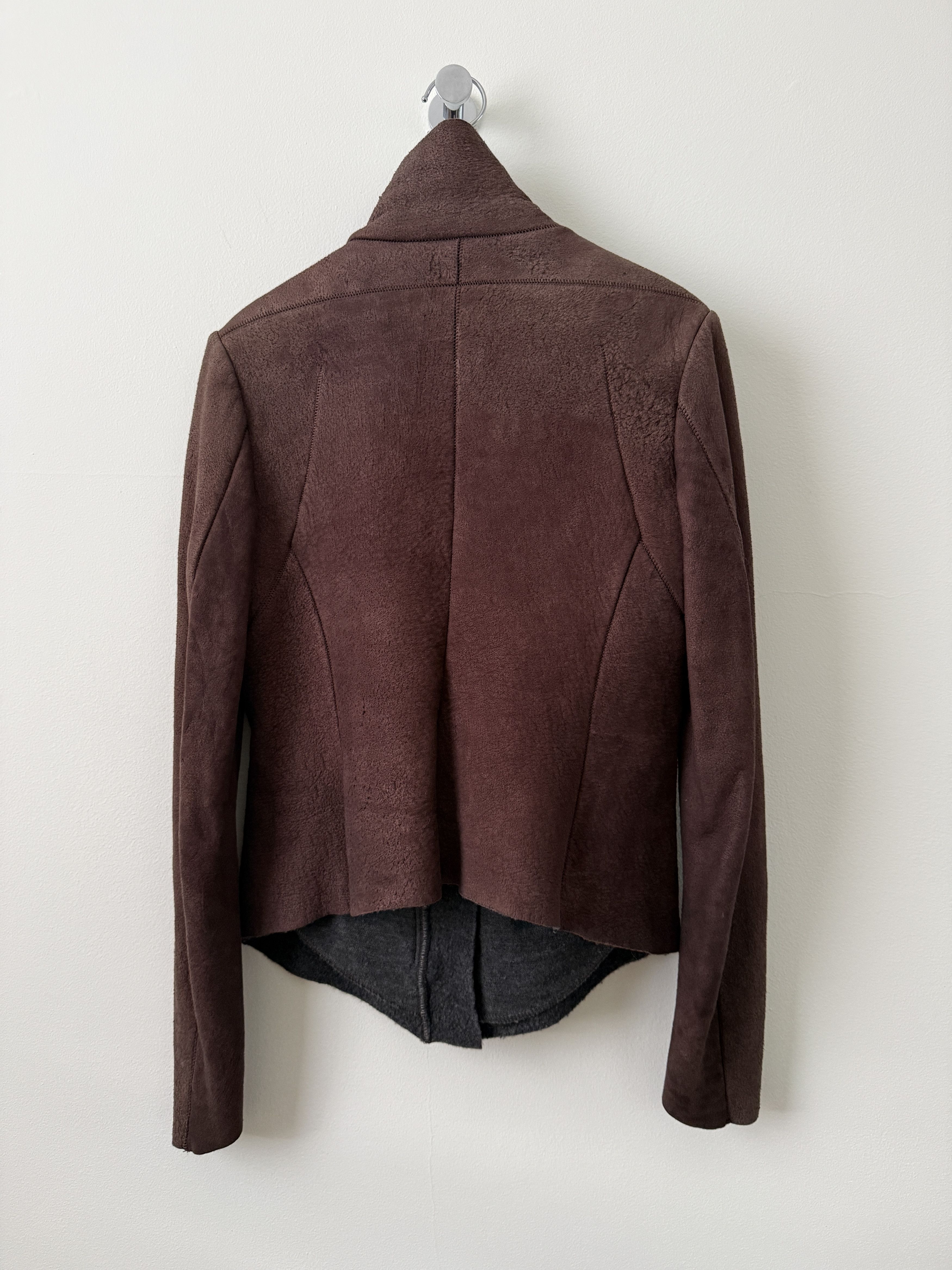 Isaac Sellam Experience Lambskin Leather Asymmetrical Wool Lined Jacket Size M / US 6-8 / IT 42-44 - 5 Thumbnail