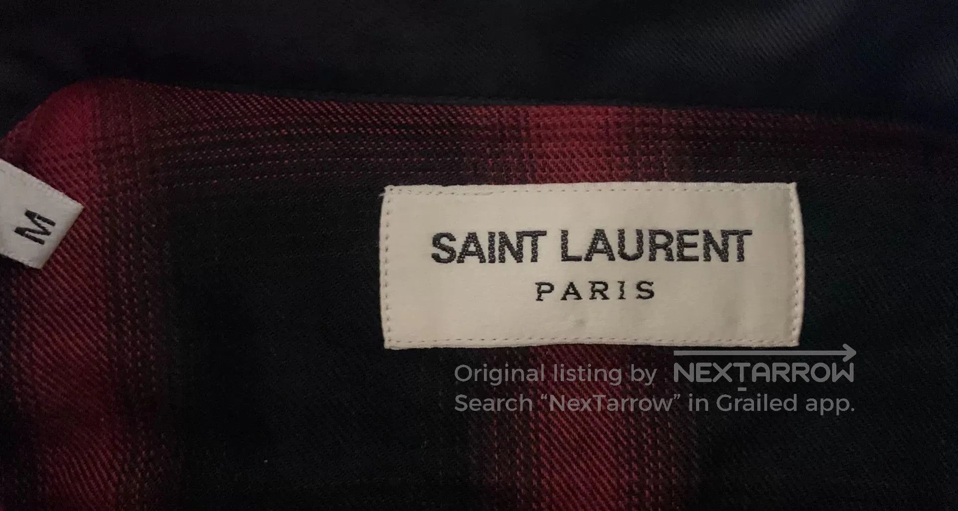 Saint Laurent Paris Saint Laurent Red Black Check Shirt. Size US M / EU 48-50 / 2 - 3 Thumbnail