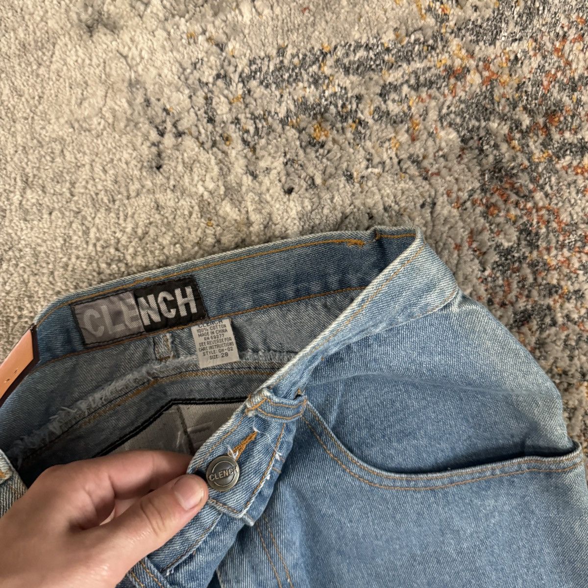 JNCO × Lee × Vintage Vintage Y2K Clench baggy wide leg embroidered light wash jea Size US 28 / EU 44 - 7 Thumbnail