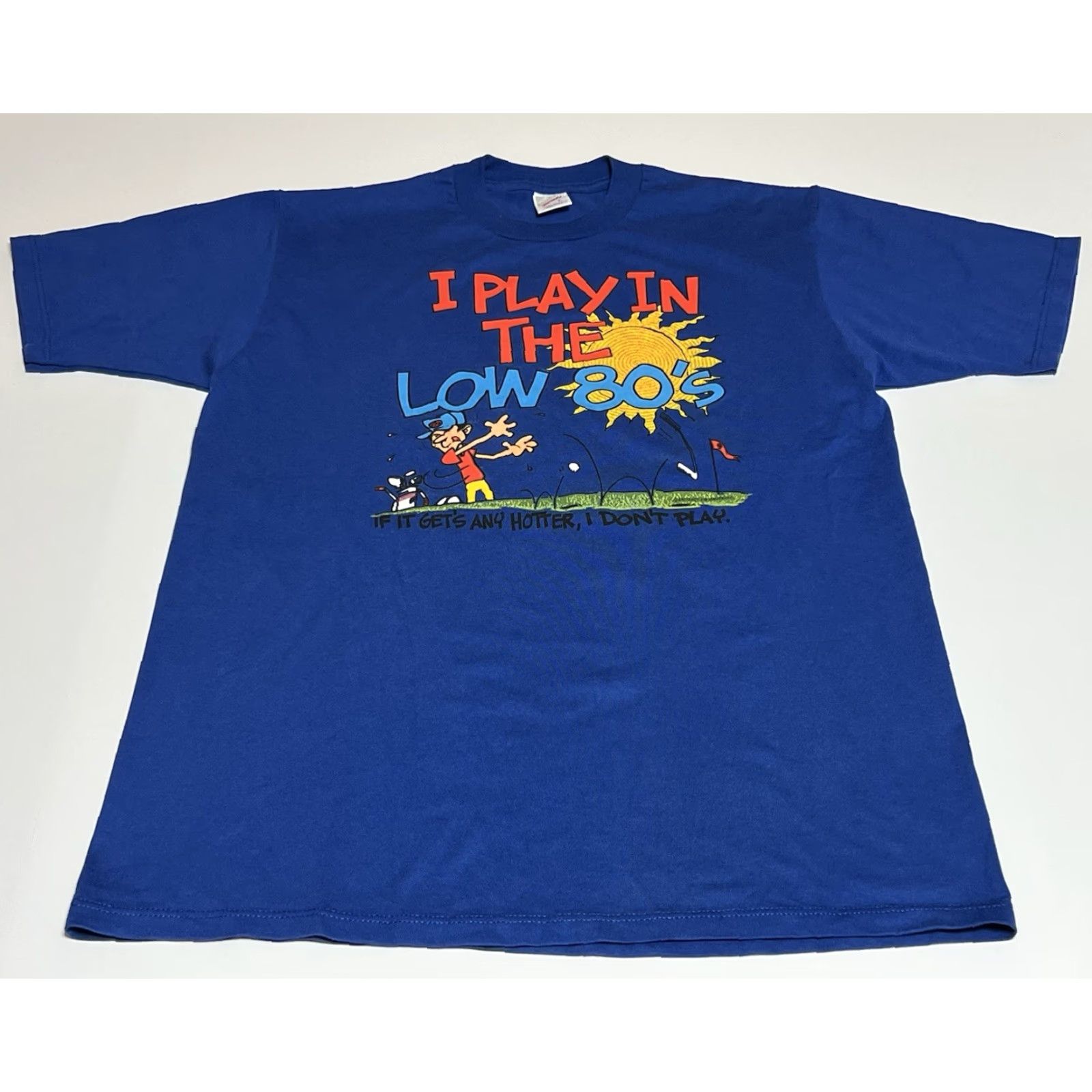 Jerzees VINTAGE Funny Golf T-Shirt Men’s Large Blue Nike Size US L / EU 52-54 / 3 - 2 Thumbnail
