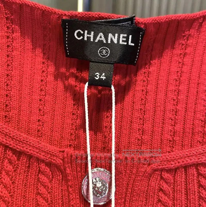 Chanel Chanel Red Cotton Blend Women's Pullover . Size S / US 4 / IT 40 - 7 Thumbnail
