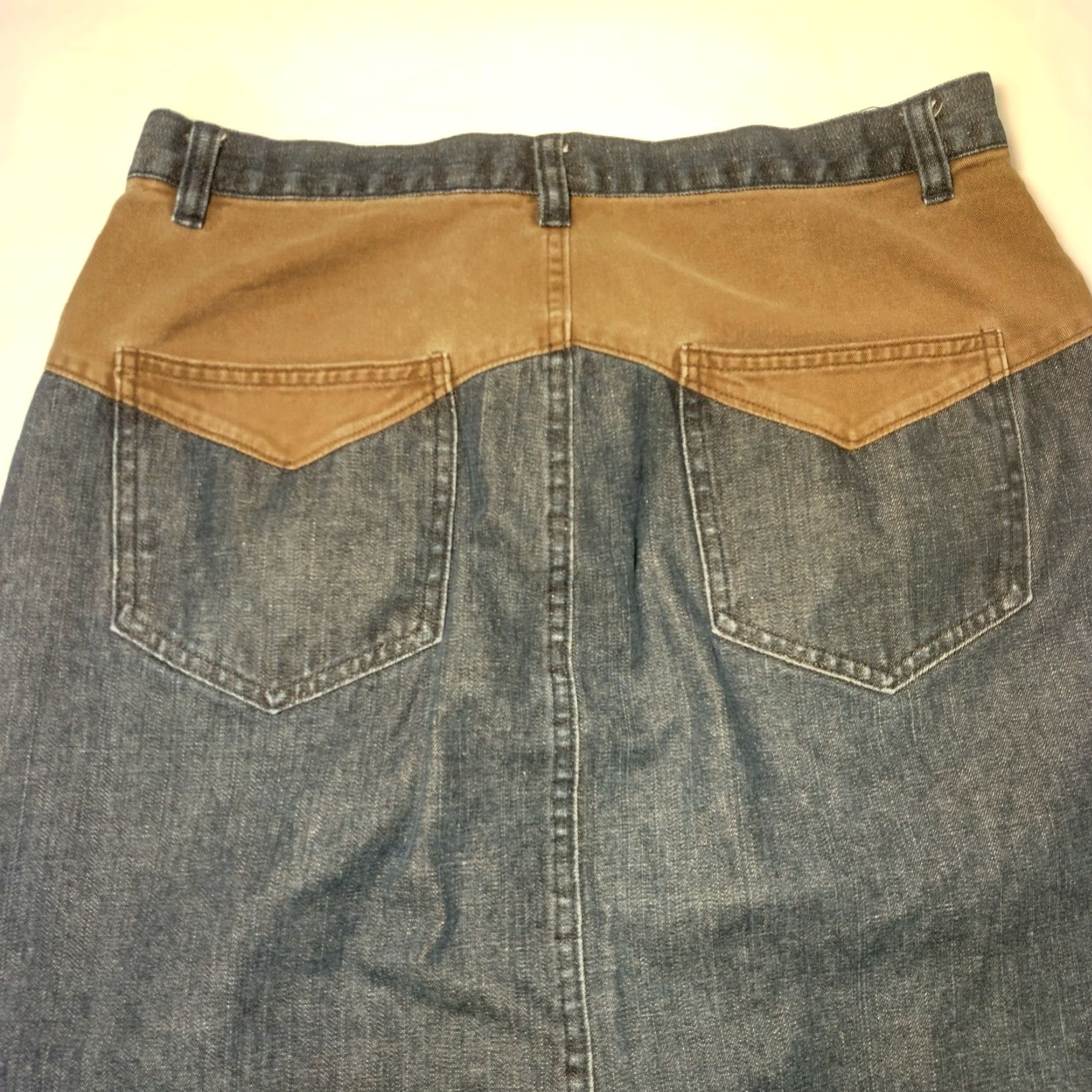 Gap VINTAGE Gap Denim Skirt Skirt Women Regular 12 Blue Midi Western Classic 32" Waist 44" Hips Size 34" / US 12 / IT 48 - 3 Thumbnail