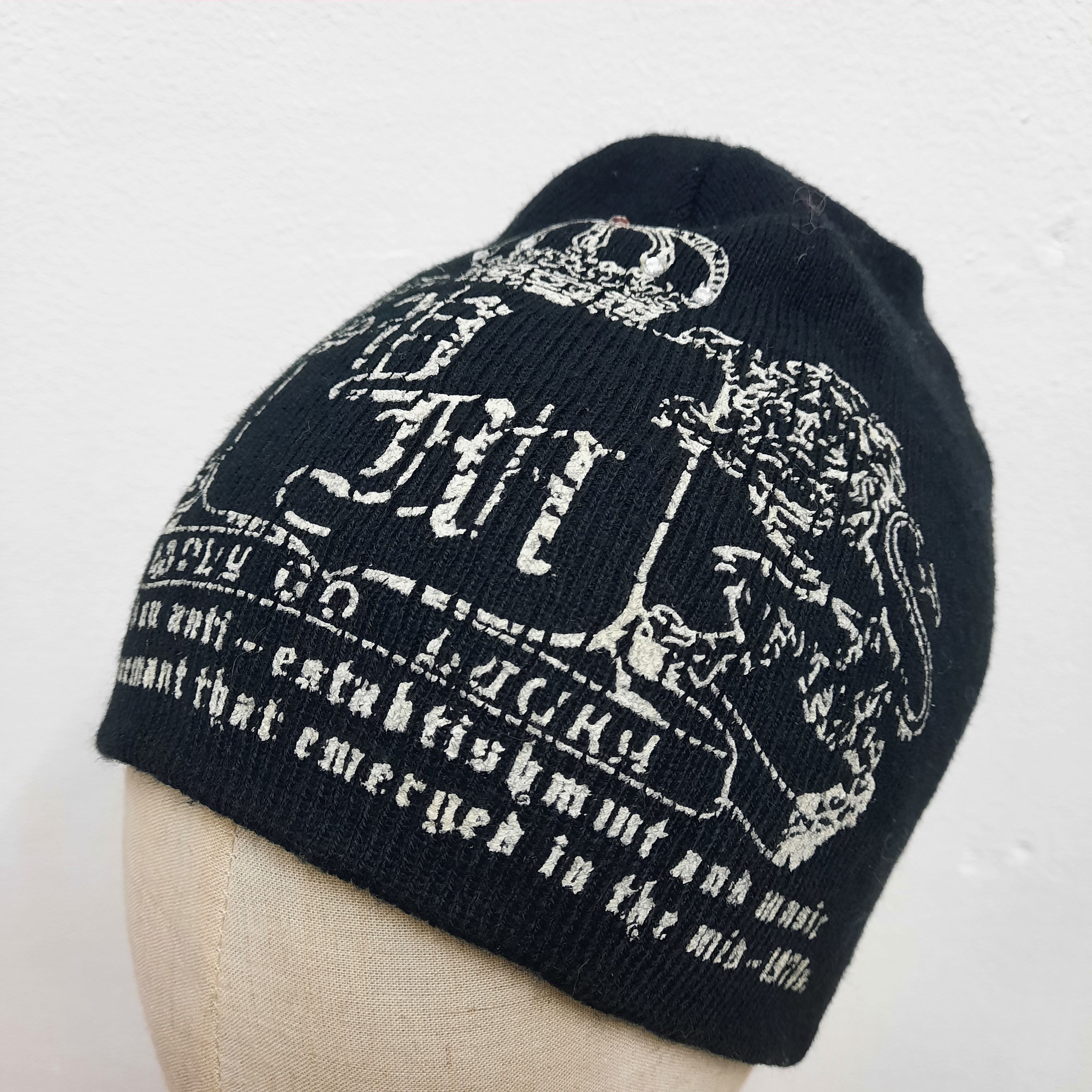 If Six Was Nine 🏰 Japanese brand harajuku style gothic pull on beanie hat Size ONE SIZE - 3 Thumbnail