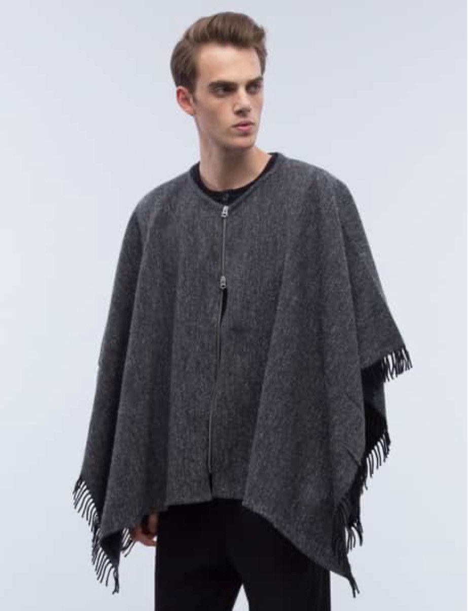 Designer × YMC You Must Create YMC Randy Poncho Charcoal Wool Blend Size US M / EU 48-50 / 2 - 1 Thumbnail