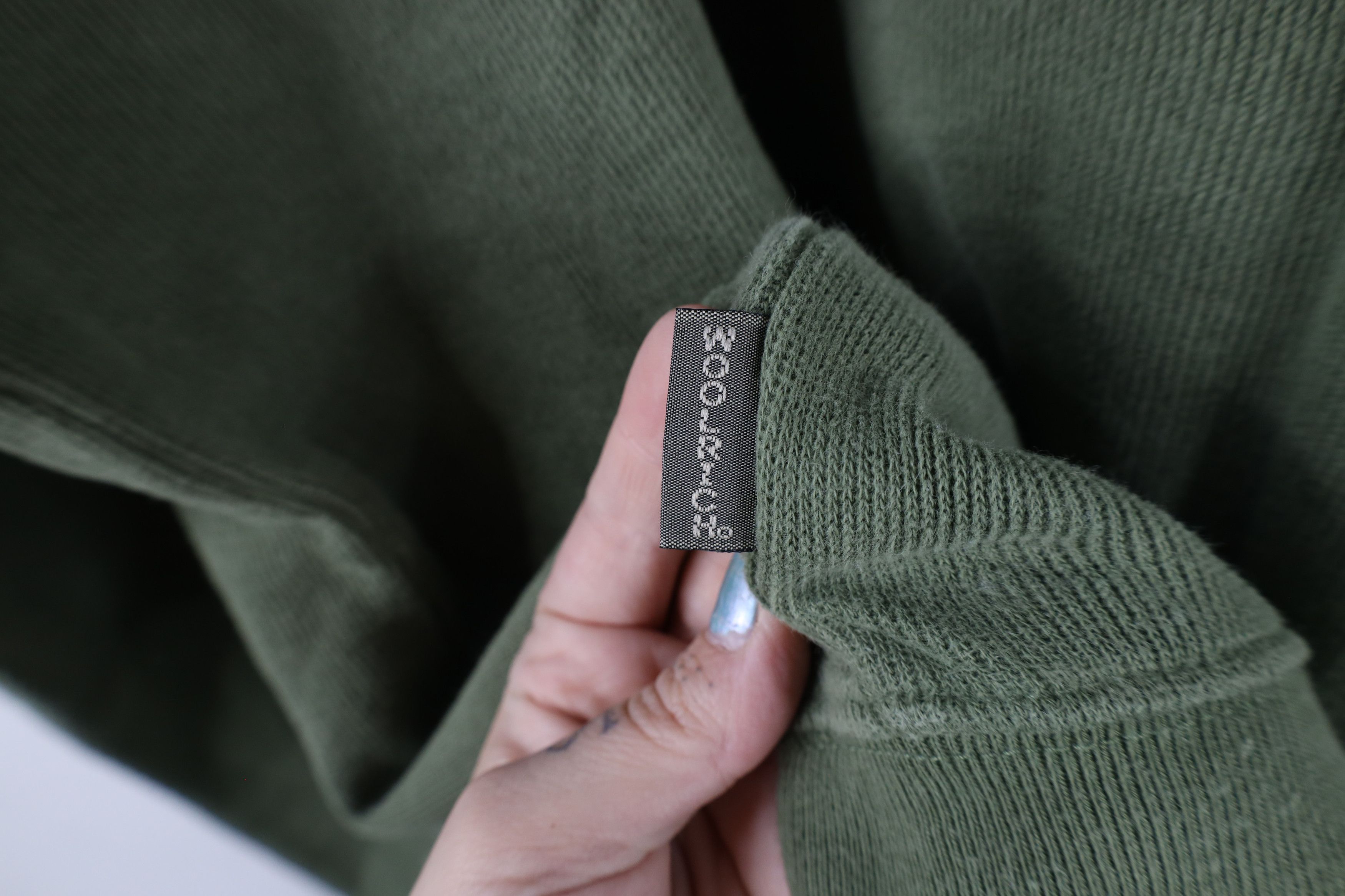 Vintage Vintage 90s Woolrich Ribbed Knit Half Zip Sweater Green Size US XL / EU 56 / 4 - 6 Thumbnail