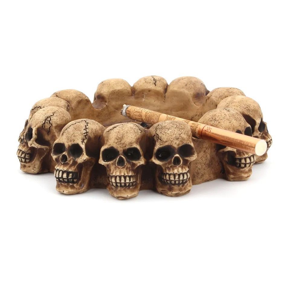 Vintage Creative Round Skull Ashtray Size ONE SIZE - 3 Thumbnail