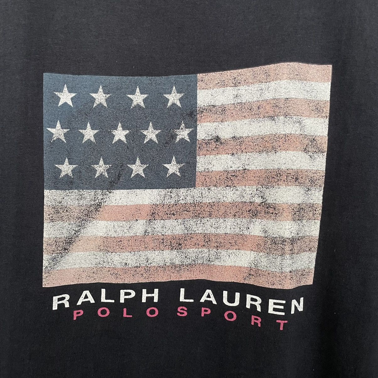 Polo Ralph Lauren × Vintage Vintage Ralph Lauren Polo Sport USA Flag T Shirt Size US L / EU 52-54 / 3 - 2 Thumbnail