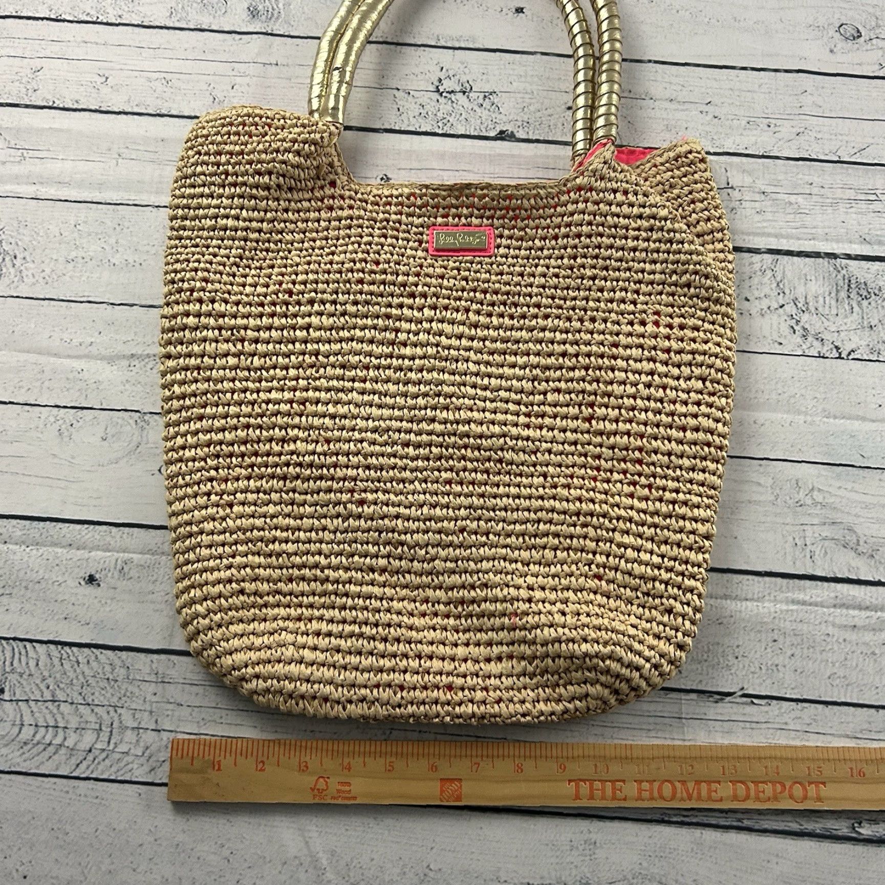 Lilly Pulitzer Lilly Pulitzer Shoulder Bag Beige Gold Over The Shoulder Bag Womens Bag Size ONE SIZE - 5 Thumbnail