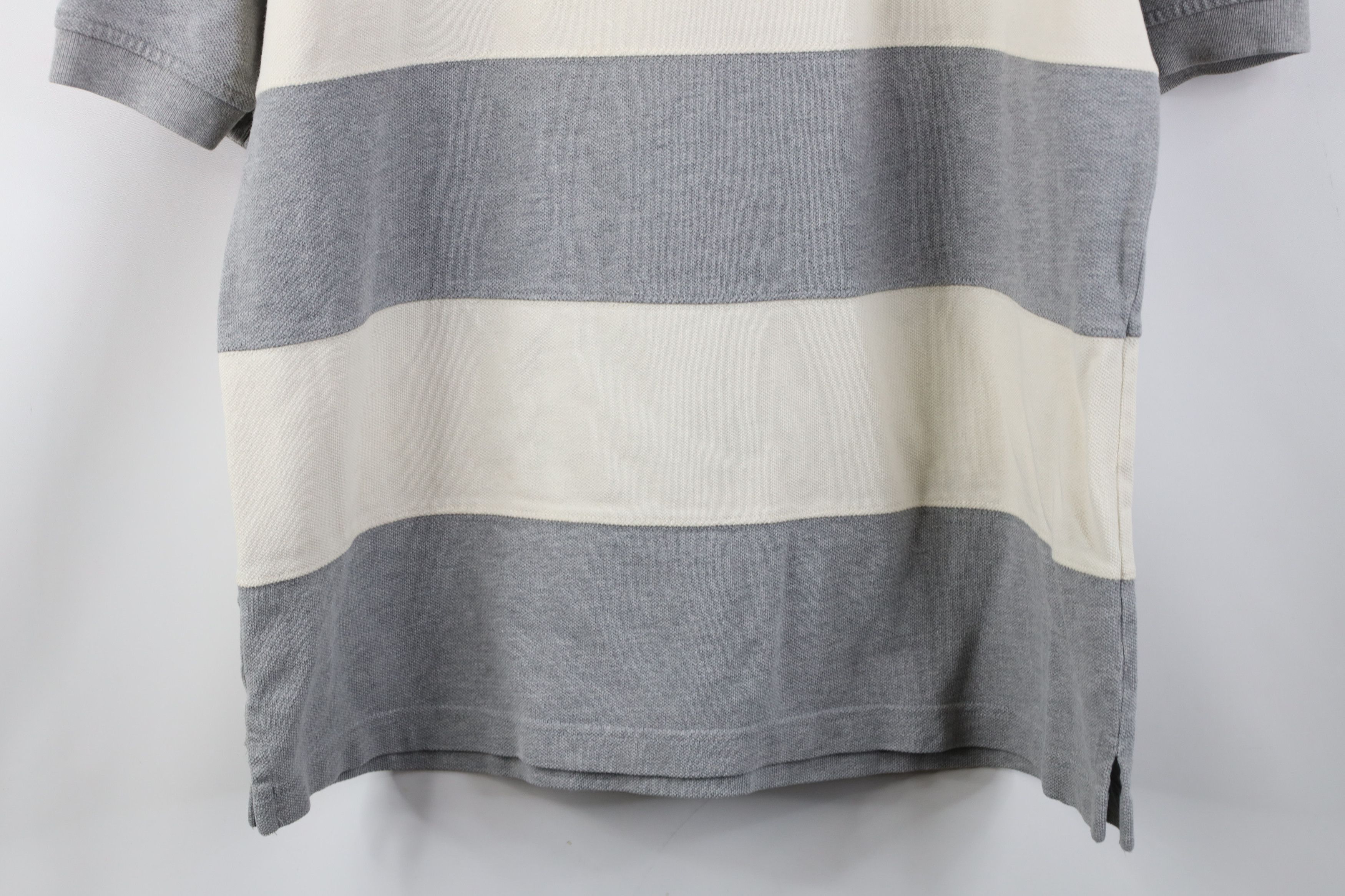 Tommy Hilfiger Vintage 90s Tommy Hilfiger Striped Rugby Polo Shirt Gray Size US L / EU 52-54 / 3 - 15 Thumbnail