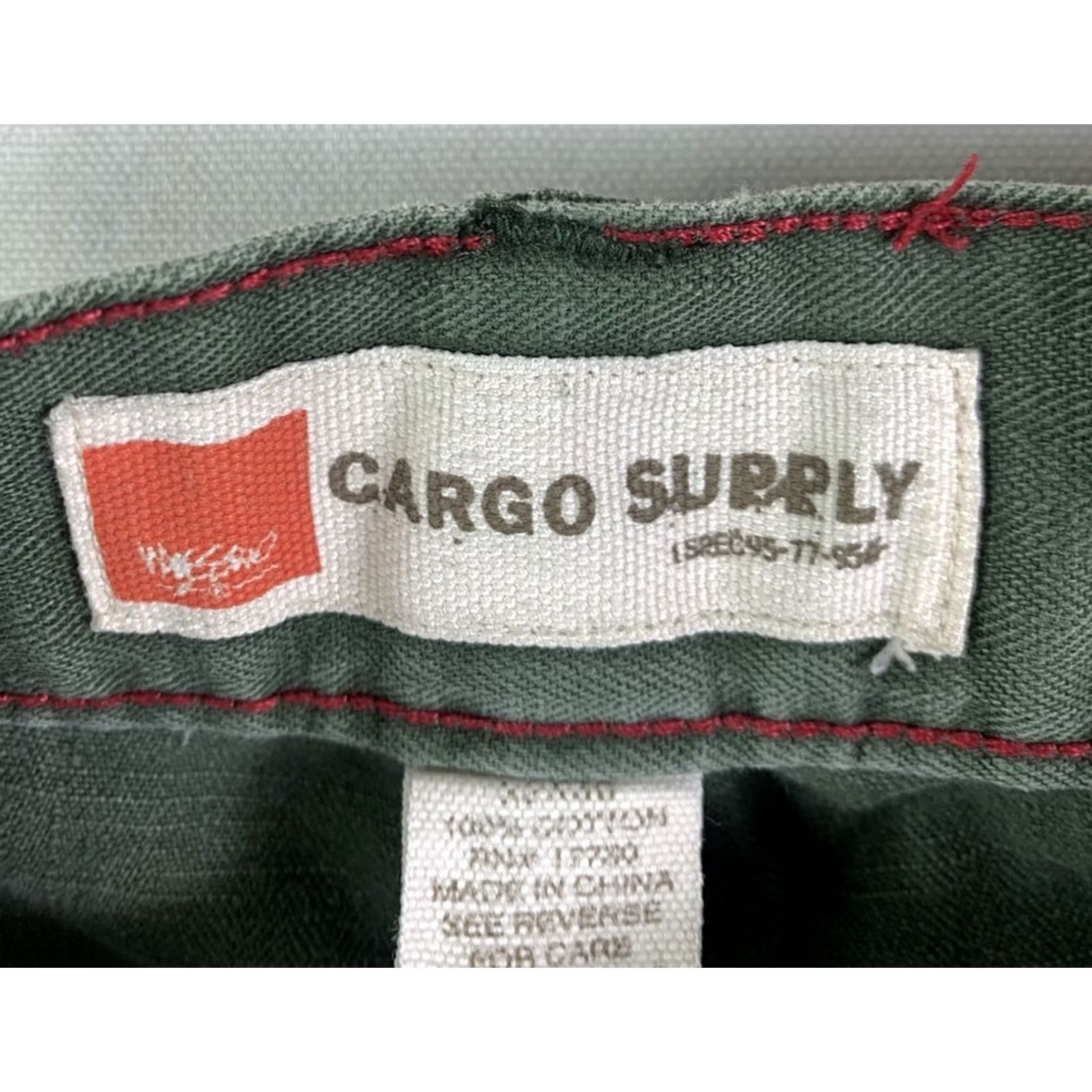 Mossimo VINTAGE Mossimo Cargo Pant Men 32x29 Green Adjustable Waist Cotton Y2K Size US 32 / EU 48 - 3 Thumbnail
