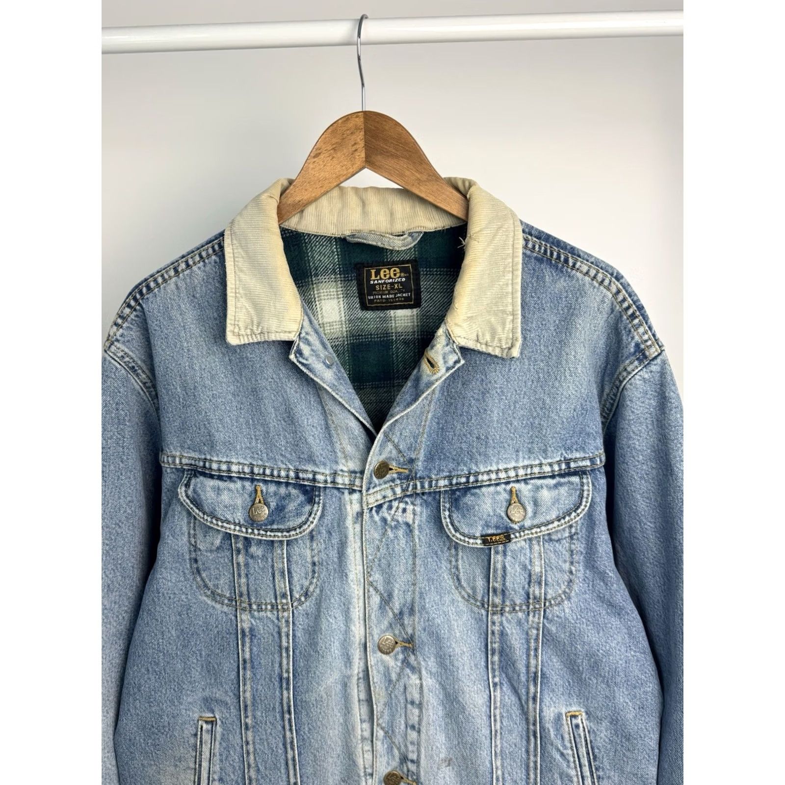 Lee VINTAGE Lee Jacket denim blue size XL Mens 90s Style Button Up Pockets Bomber Casual Workwear Size US 36 / EU 52 - 3 Thumbnail