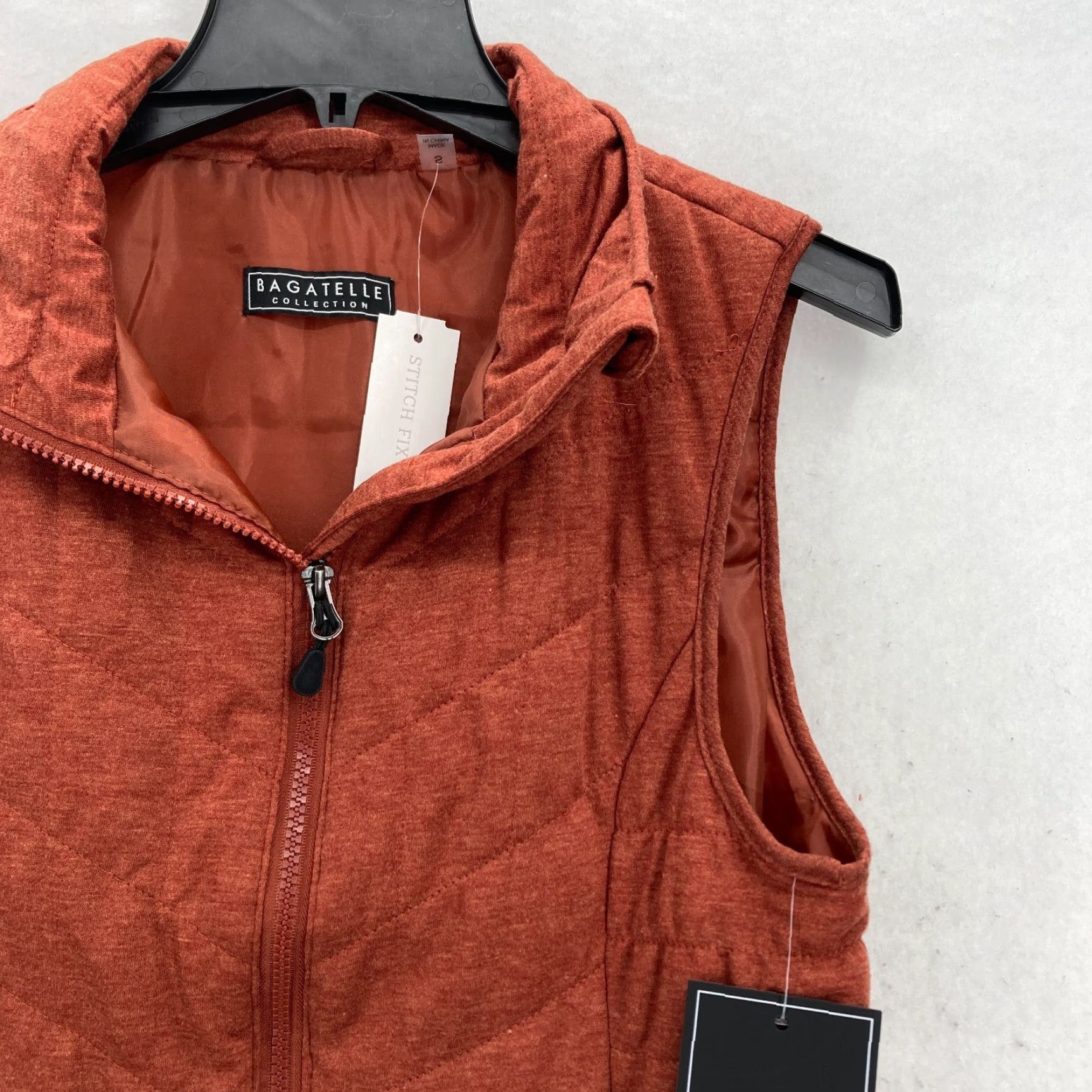 Vintage Bagatelle Owla Quilted Vest Women's Small Burnt Orange NWT Quilted Vest Bagatelle Owla NWT Burnt Orange Women's Small Quilted Vest Size S / US 4 / IT 40 - 2 Thumbnail
