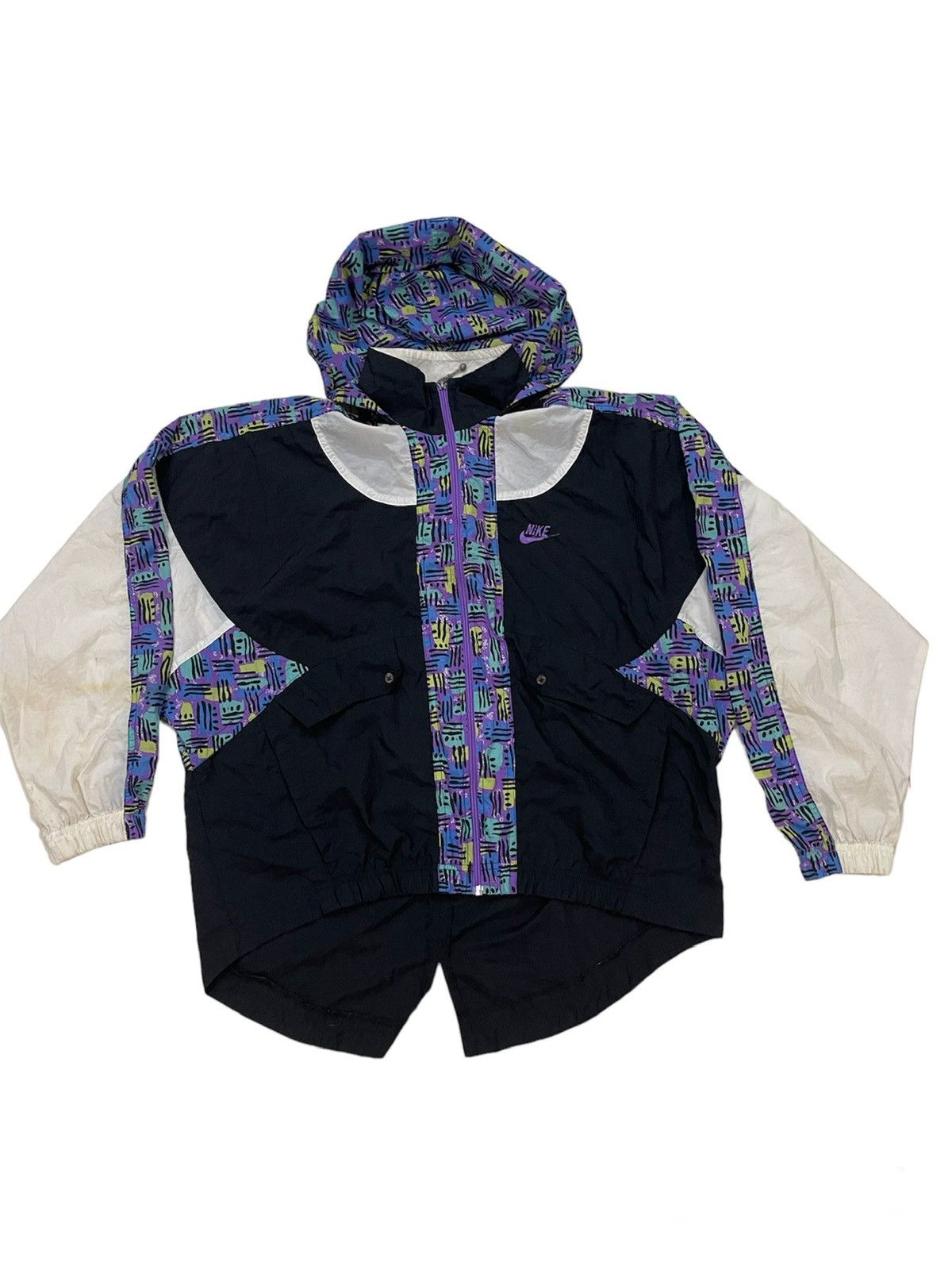 VINTAGE NIKE COLOR BLOCK HODDIES LIGHT
