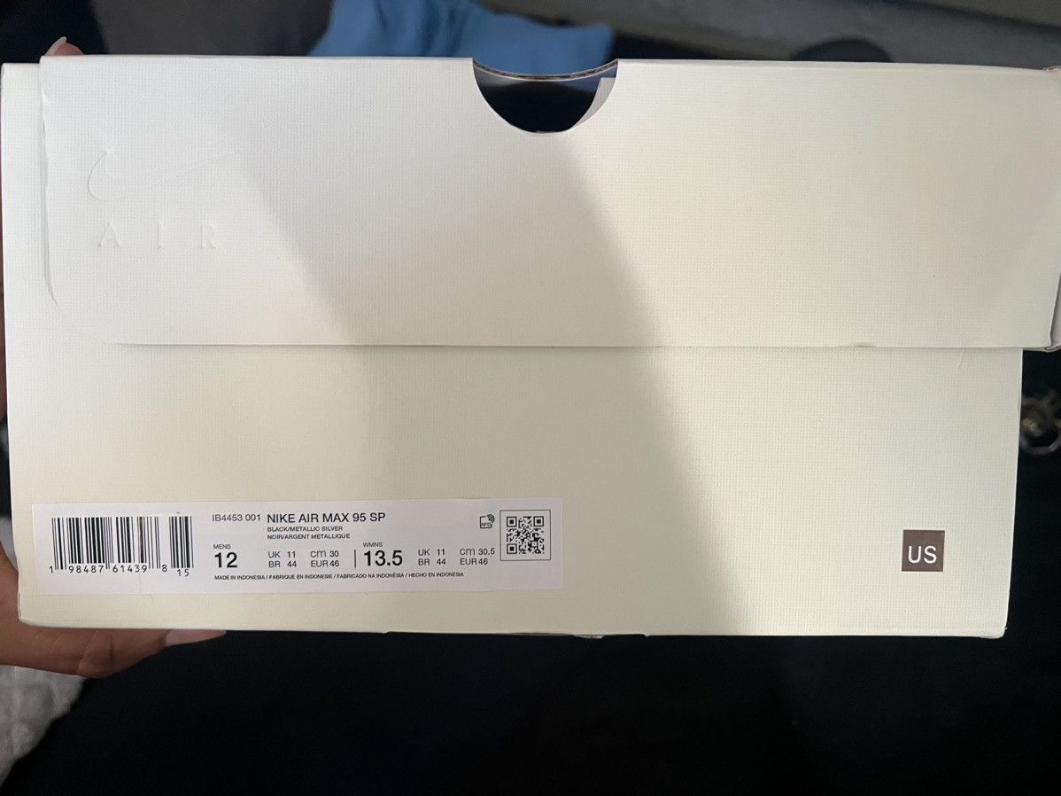 Nike × Undefeated UNDEFEATED NIKE AIR MAX 95 BLACK Size US 12 / EU 45 - 8 Thumbnail