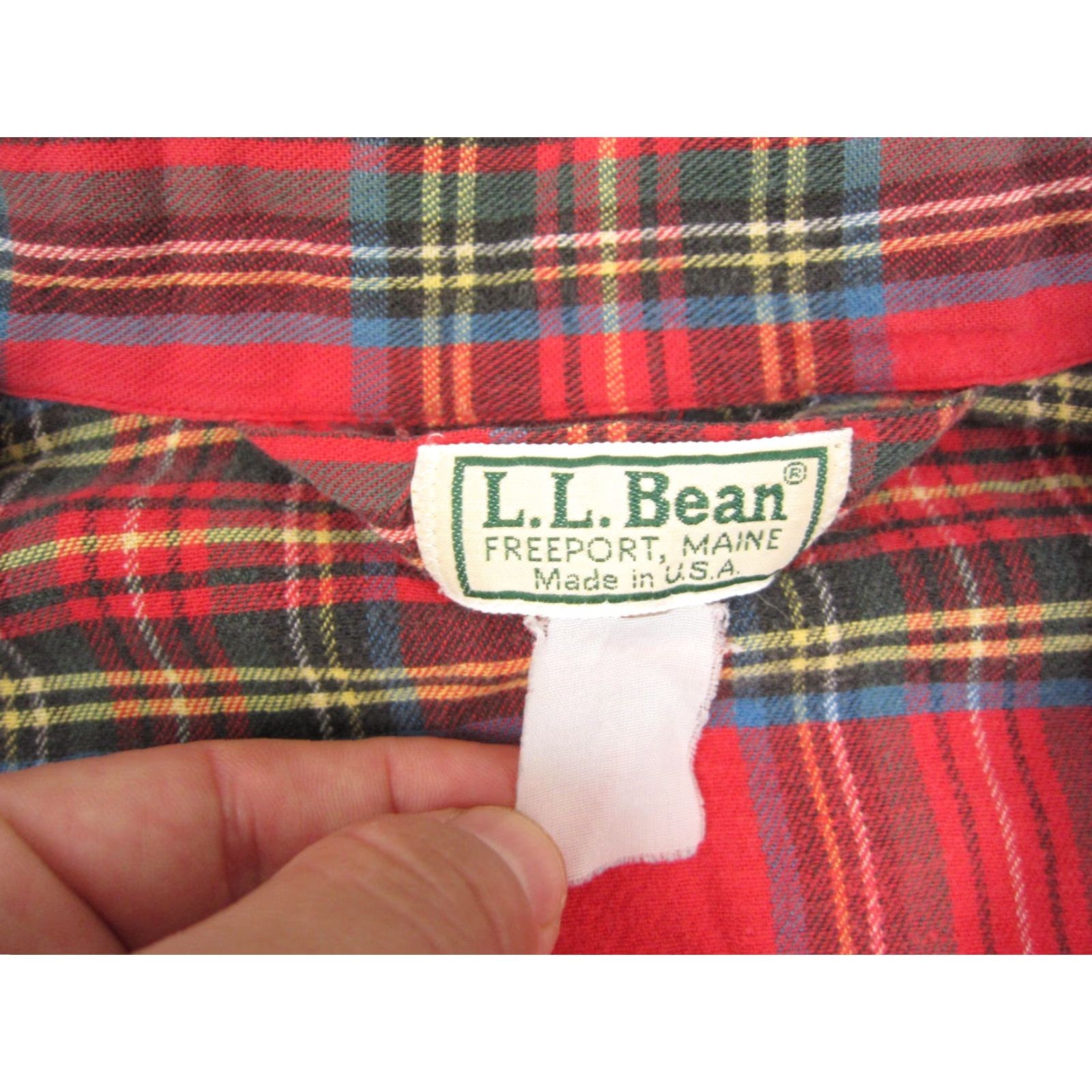 Vintage LL Bean Shirt Adult XL Red Plaid Button Up Made in USA Pajama Sleep Mens Size US XL / EU 56 / 4 - 4 Thumbnail