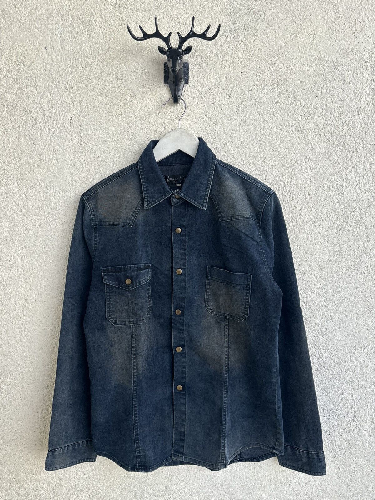 Number (N)ine 2000s Numbernine Wash denim shirt Size US M / EU 48-50 / 2 - 1 Thumbnail