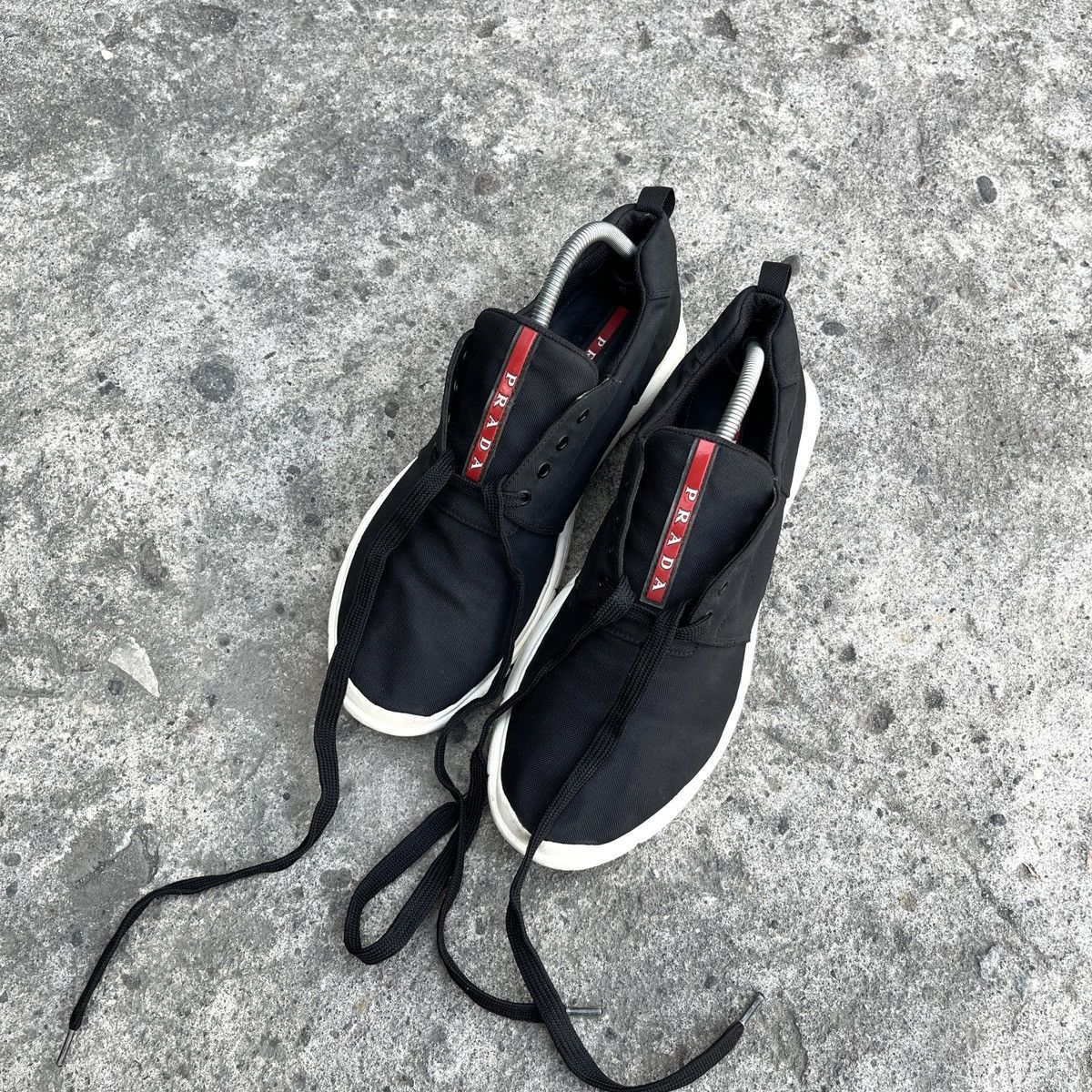 Prada Prada Ultralight Red Stripe Sneakers 4E3055 Size US 8 / EU 41 - 1 Thumbnail