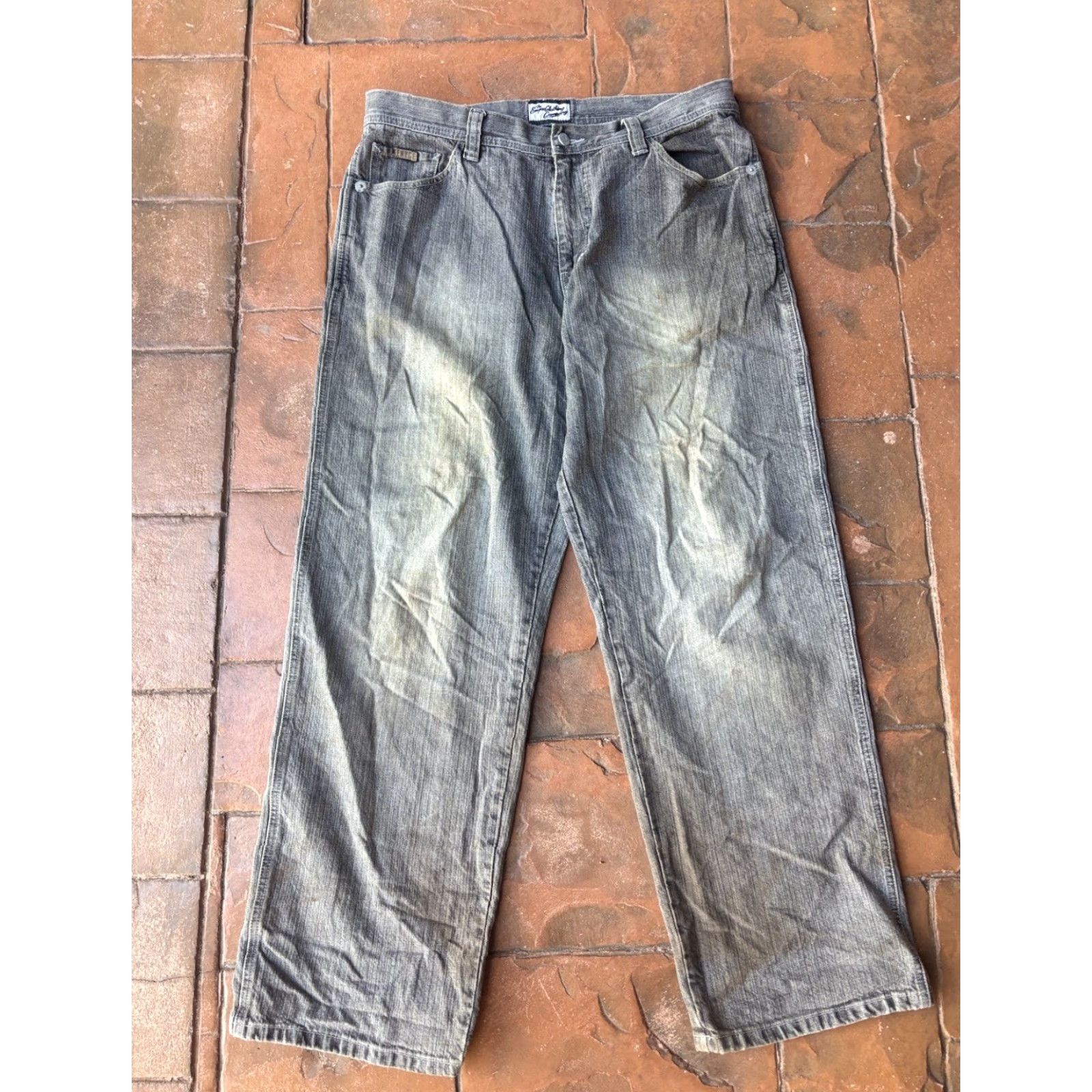 Enyce Enyce Jeans Baggy Hip Hop Wide-Leg 36 Men’s 36 Blue Denim Distressed Embroidered 90s Logo Vintage Style Grunge Shirt? Size US 36 / EU 52 - 2 Thumbnail
