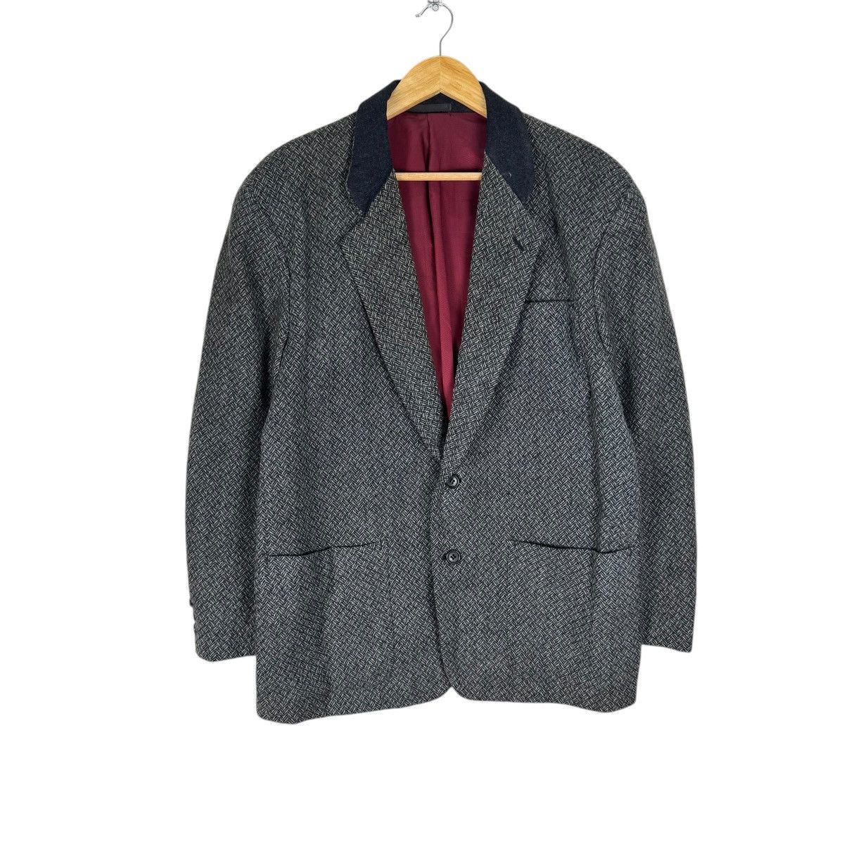 Comme des Garcons Homme Plus 🔥CDG HOMME PLUS AW1989 HERRINGBONE BLAZER COAT Size US M / EU 48-50 / 2 - 2 Thumbnail