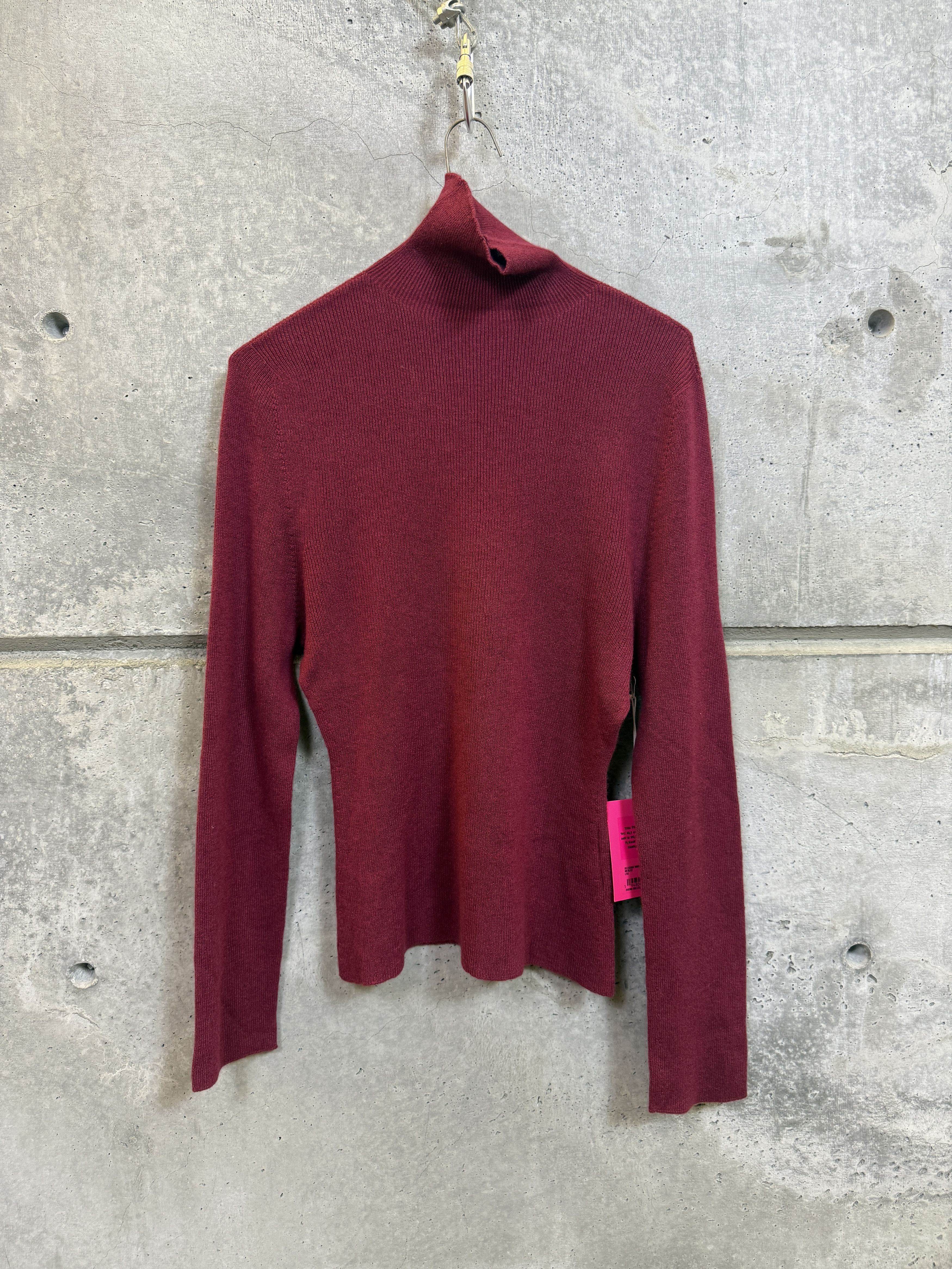 The Elder Statesman $650 The Elder Statesman Delicash Merlot Turtleneck Size L / US 10 / IT 46 - 2 Thumbnail