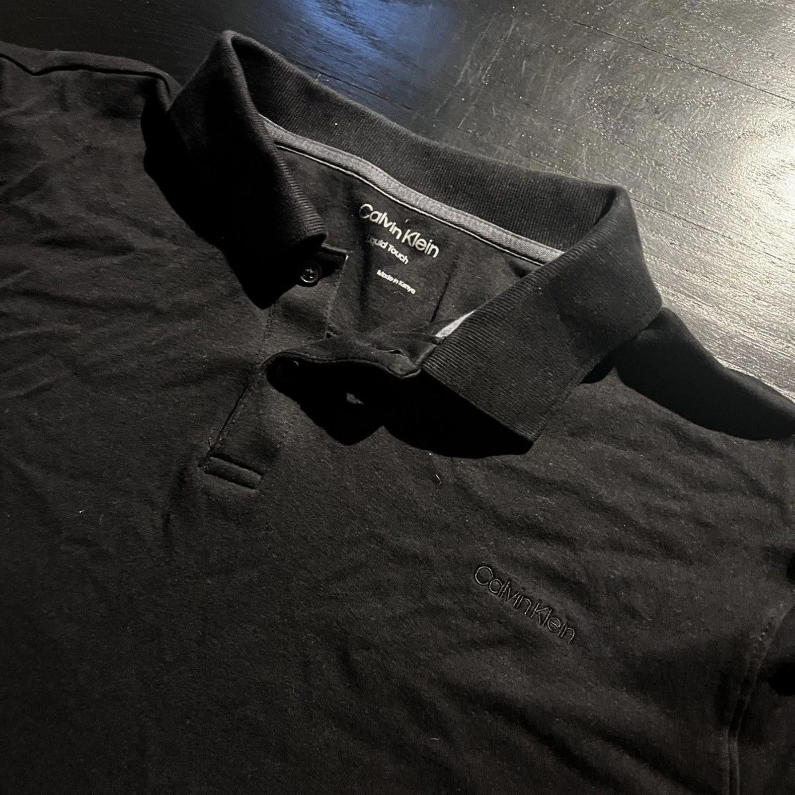 Calvin Klein × Vintage Vintage Black Calvin Klein Polo Shirt Size US M / EU 48-50 / 2 - 2 Thumbnail