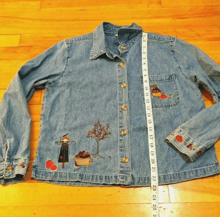 Vintage Vintage Christopher & Banks Halloween Pumpkin Denim Shirt M Size M / US 6-8 / IT 42-44 - 7 Thumbnail