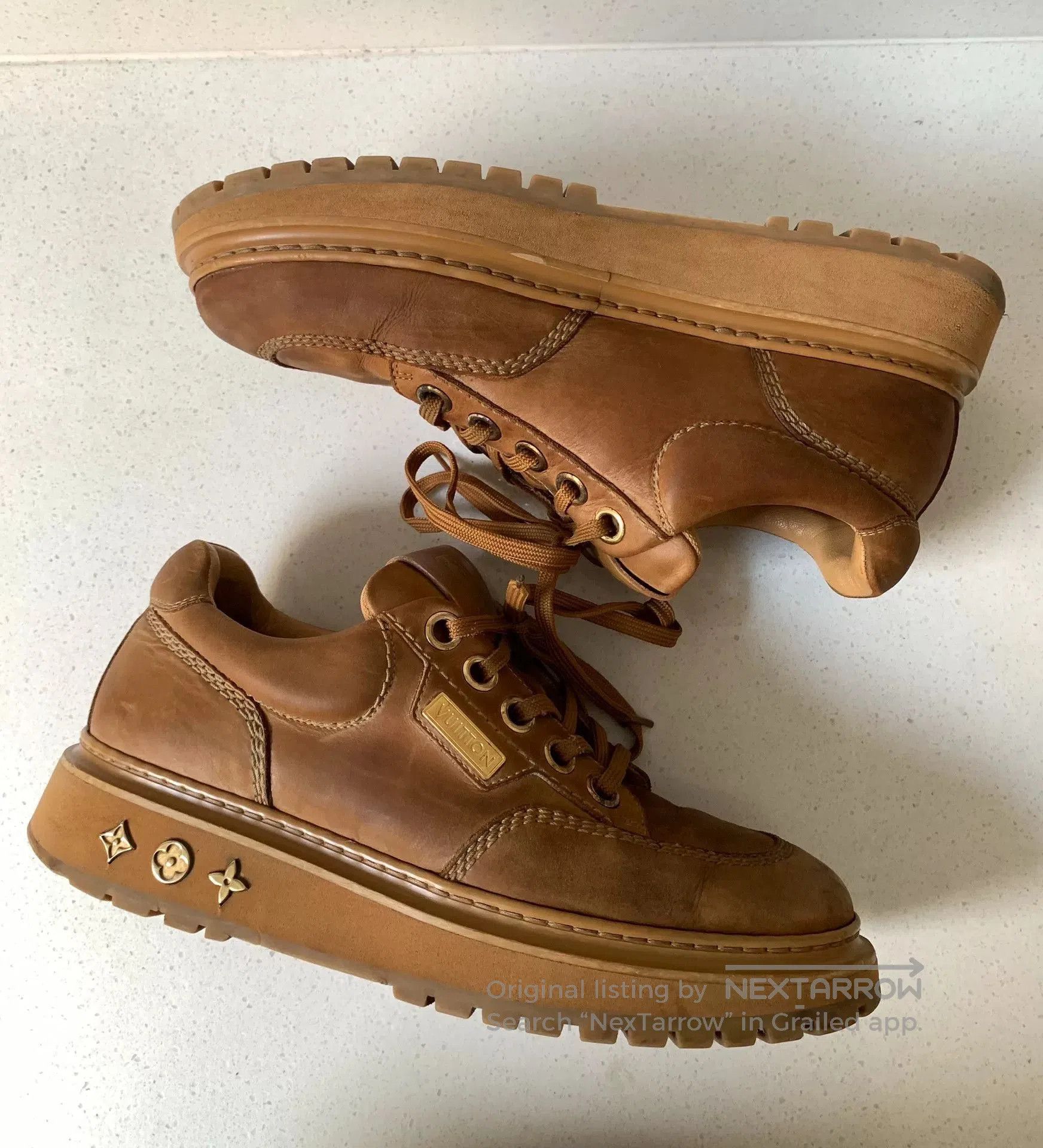 Louis Vuitton NBA x Louis Vuitton Abbesses Leather Sneakers. Size US 6.5 / EU 39-40 - 3 Thumbnail