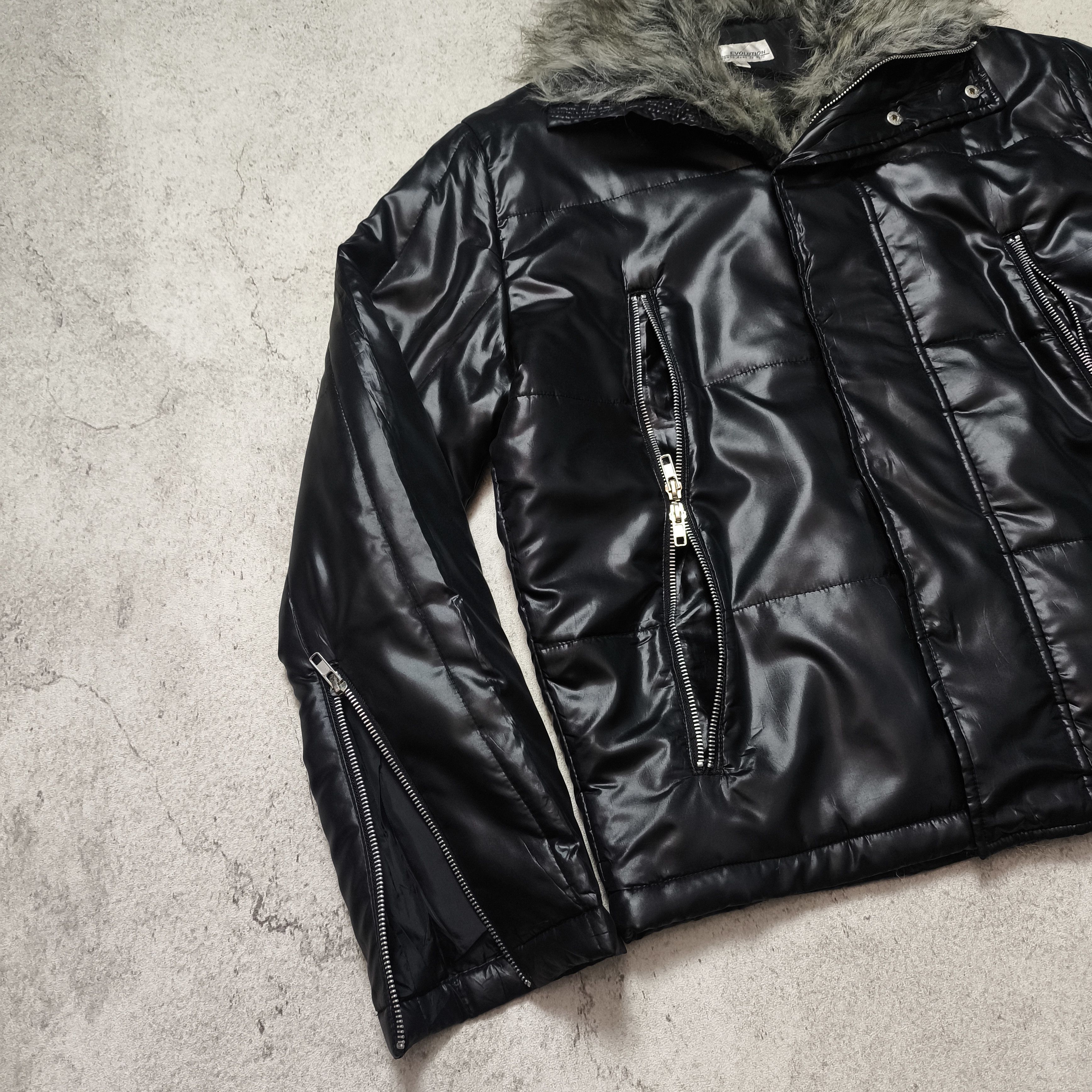 If Six Was Nine Japanese Brand Evolution Fur Collar Jacket Vkei Style Size US L / EU 52-54 / 3 - 3 Thumbnail