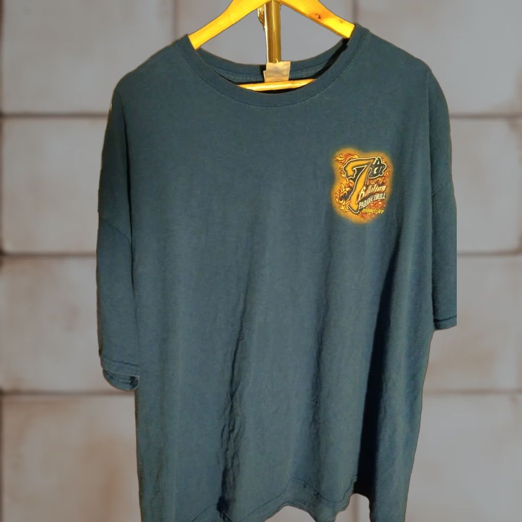 Gildan VINTAGE Official Work Gear Uniondale Long Island New York Fire Department T-Shirt 3XL Blue Fire Gildan Short Sleeve Men Size US XXL / EU 58 / 5 - 1 Thumbnail
