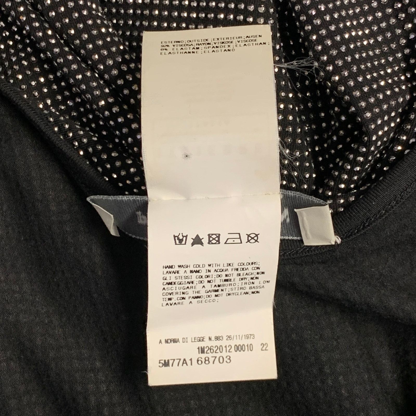 Balmain BALMAIN Black Silver Dolman Sleeves Scoop Neck T-Shirt Size XS / US 0-2 / IT 36-38 - 6 Thumbnail