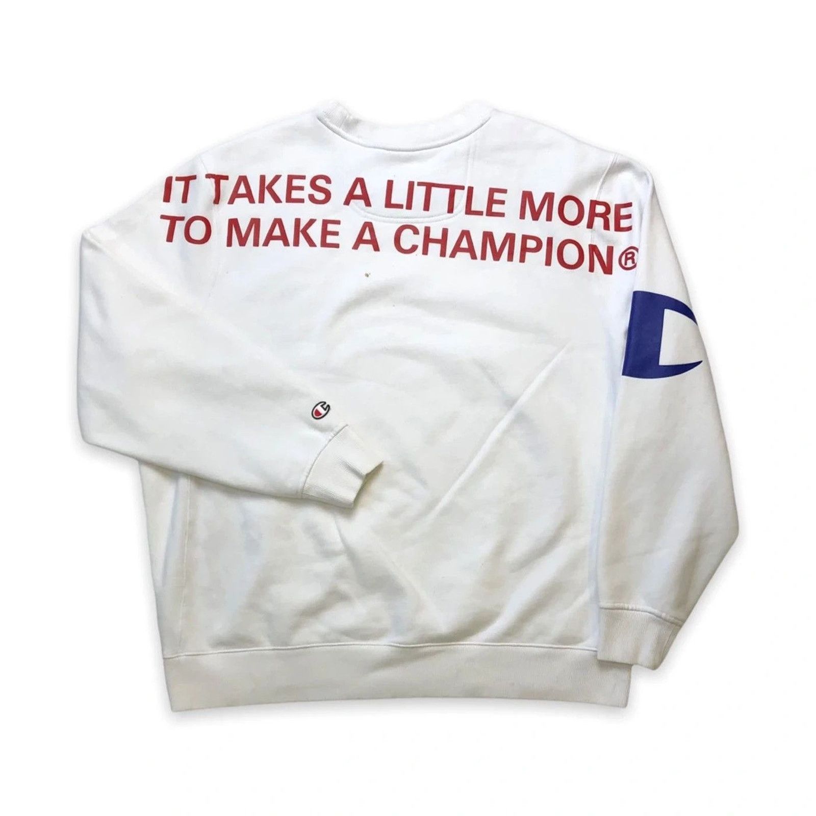 Champion × Vintage Champion Sweatshirt Script Spell Out AOP Pullover Crewneck Size US XL / EU 56 / 4 - 4 Thumbnail