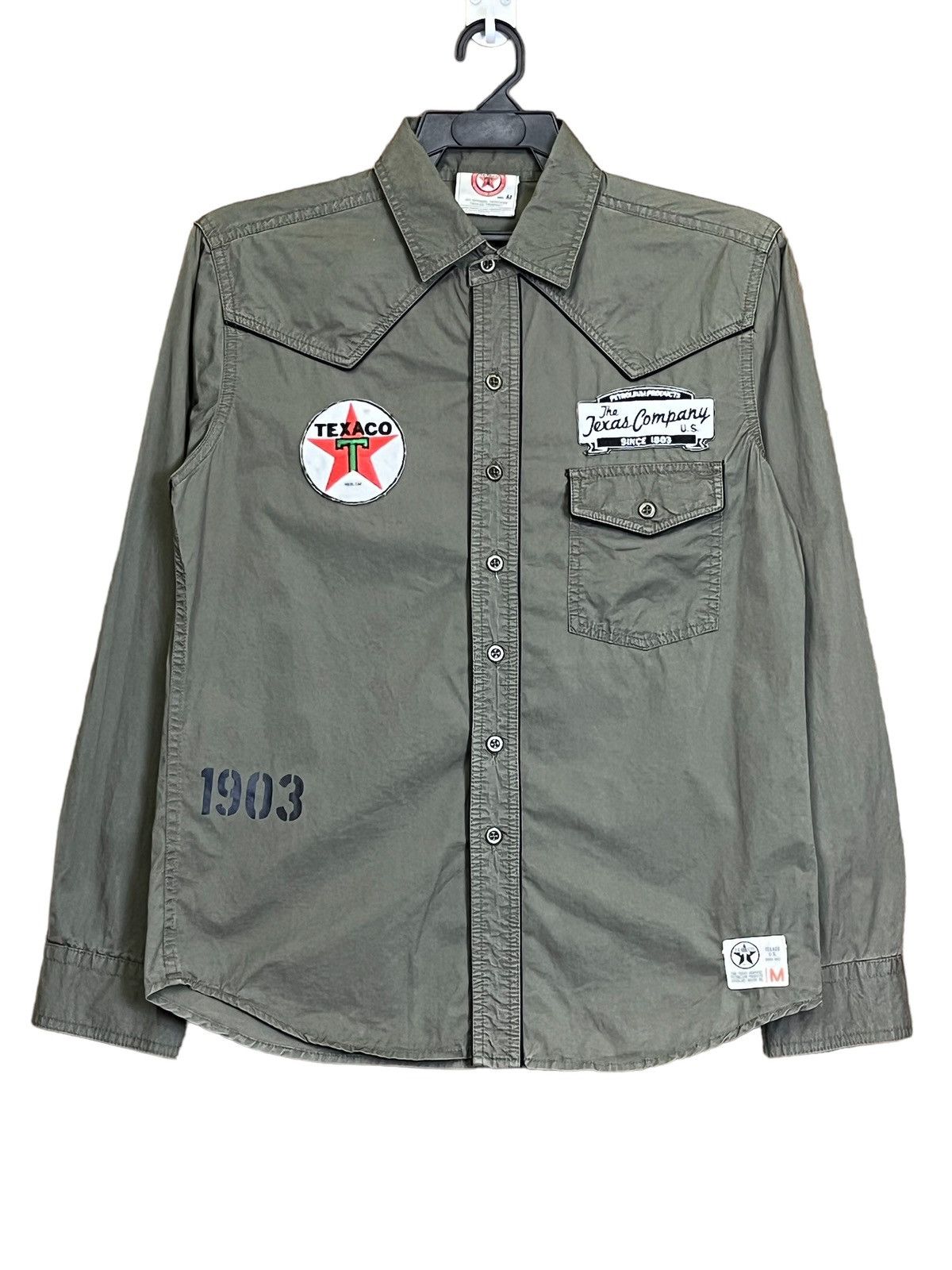 American Apparel GRAIL🔥TEXACO USA PETROLEUM TEXAS COMPANY BUTTON UPS SHIRT Size US M / EU 48-50 / 2 - 1 Thumbnail