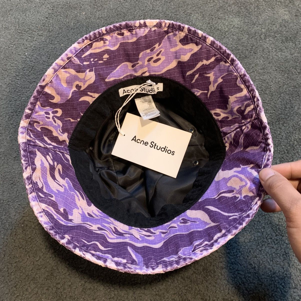 Acne Studios ACNE STUDIOS PURPLE CAMOU BUCKET HAT Size ONE SIZE - 5 Thumbnail