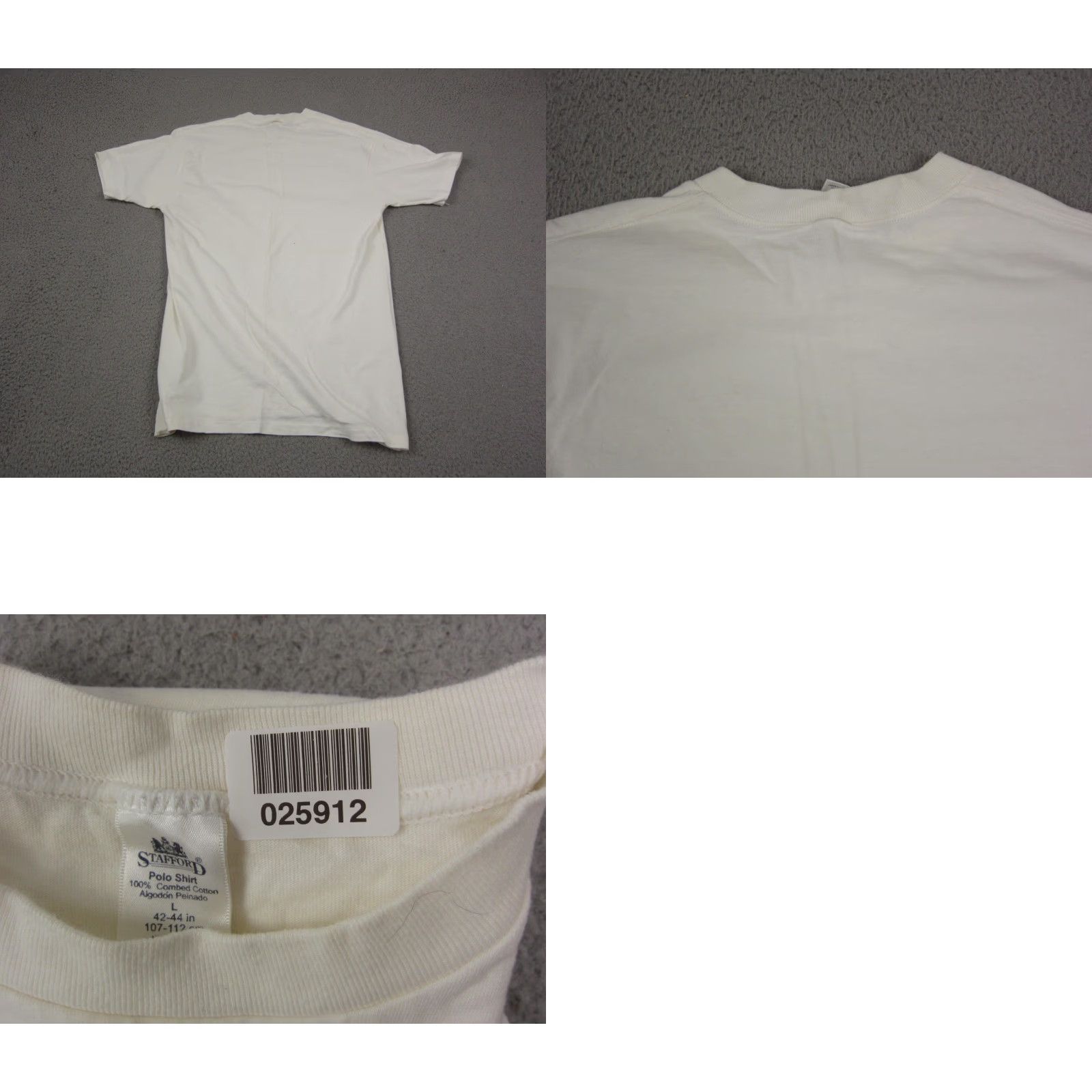 Stafford Vintage Stafford Shirt Mens L White 90s Cotton Knit Short Sleeve Crew Neck T-Shirt All Seasons Modern Casual Shirts Mens Size US L / EU 52-54 / 3 - 9 Thumbnail