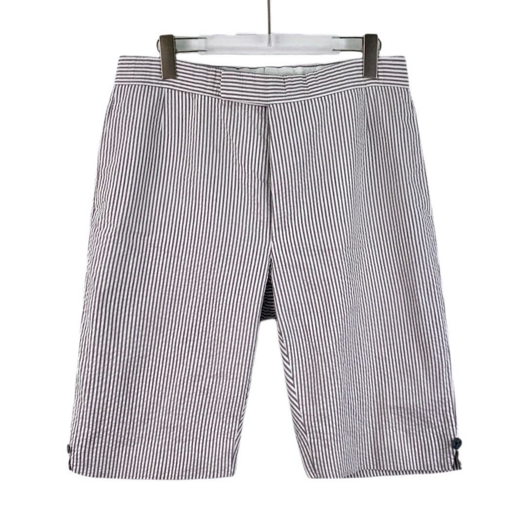 Thom Browne THOM BROWNE Colorblocked Striped Cotton Casual Shorts Size US 27 - 1 Thumbnail
