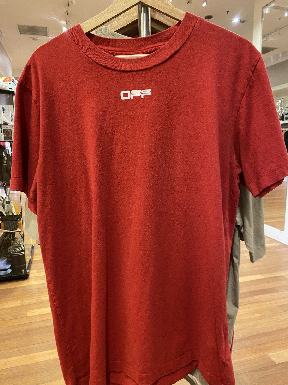 image of Off White Off-White Baggage Claim Tee M in Red, Men's (Size Medium)