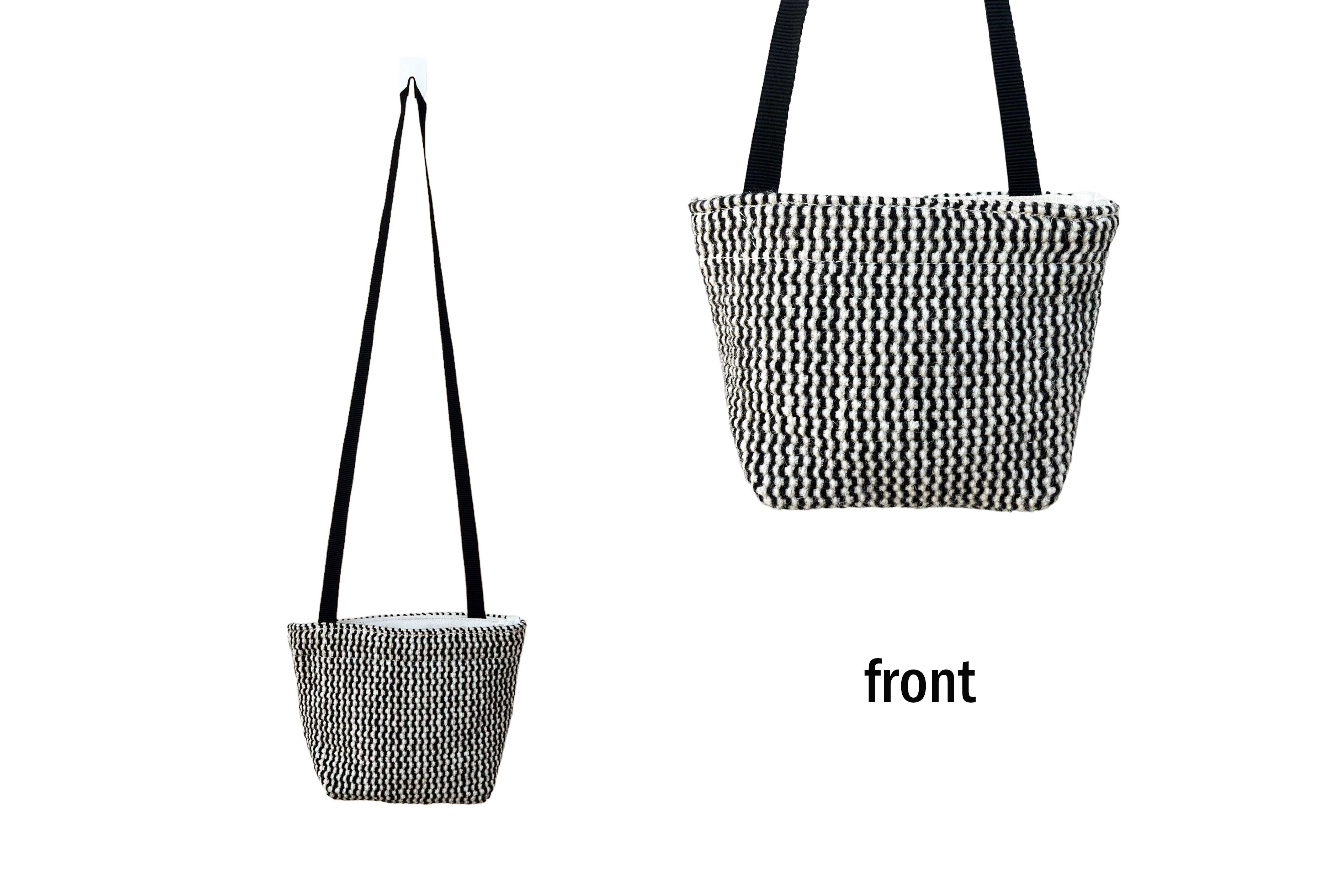 Japanese Brand Lilas Campbell Black and White Hand Loom Crossbody mini Bag Size ONE SIZE - 3 Thumbnail