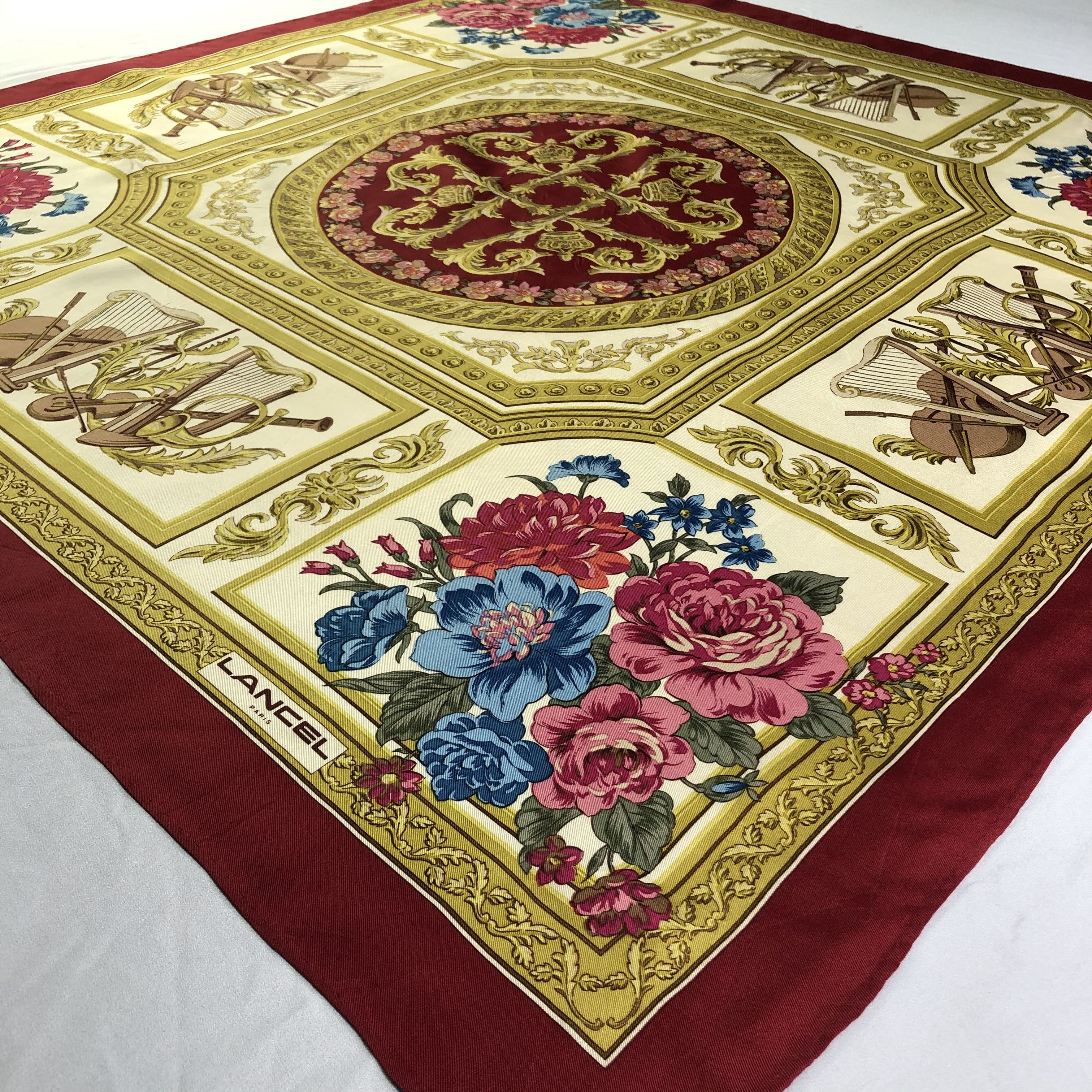 Lancel × Vintage Vintage Lancel Silk Scarf Size ONE SIZE - 3 Thumbnail