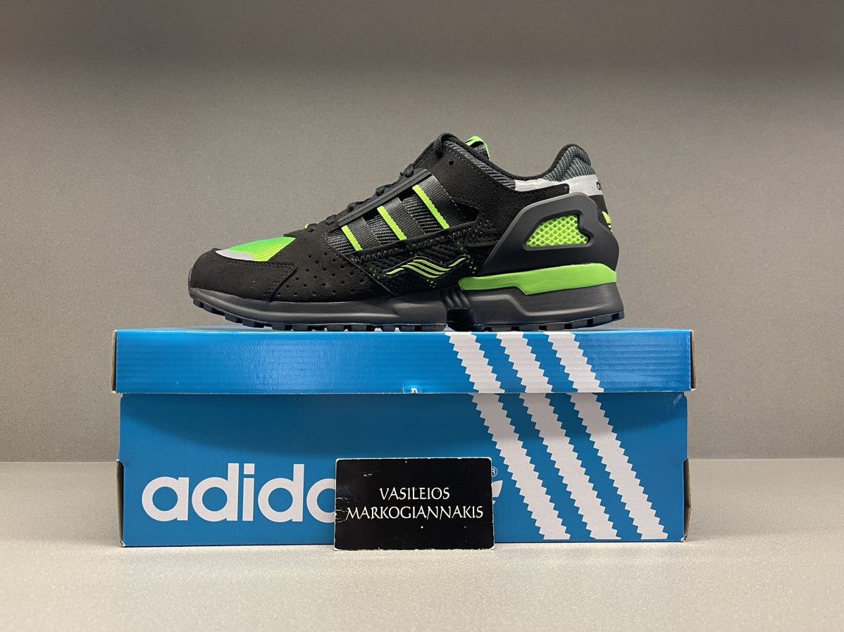 Adidas Adidas ZX 10.000 C Core Black Solar Green Size US 12 / EU 45 - 1 Thumbnail