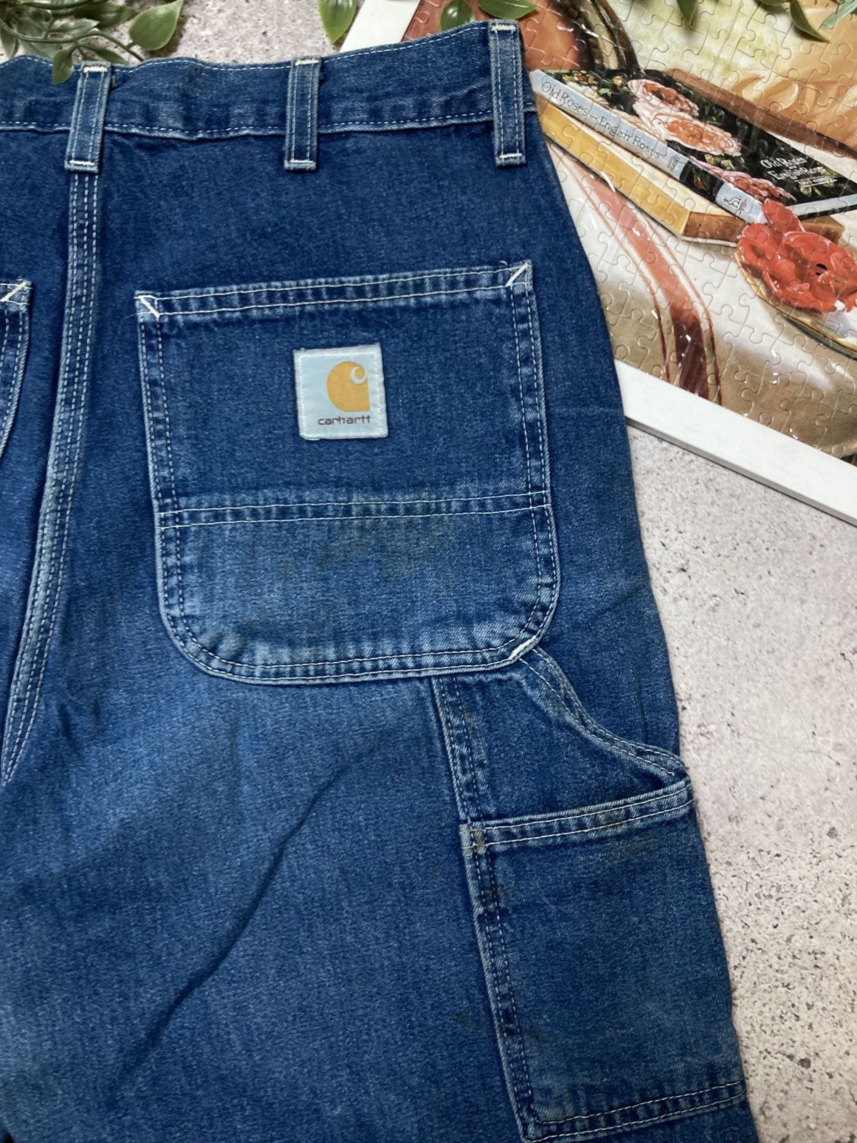 Carhartt × Vintage Vintage Carhartt Carpenter Cargo Denim Pants 2000s Size US 30 / EU 46 - 2 Thumbnail