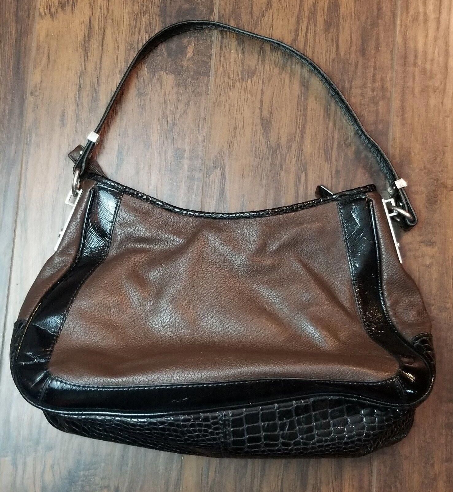 Designer Dana Buchman Purse Brown Black Shoulder Bag winter fall Size ONE SIZE - 3 Thumbnail