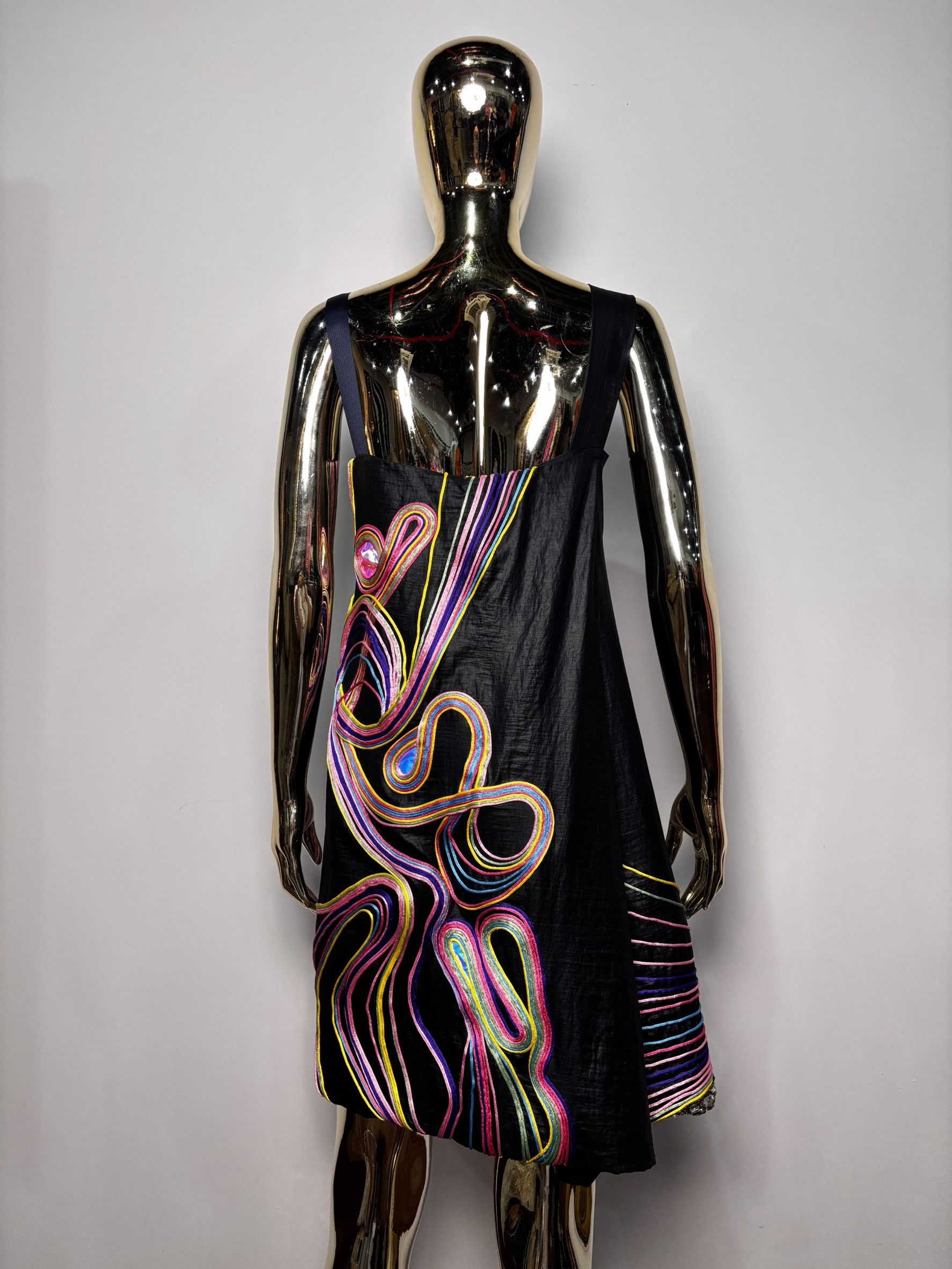 Chloe Chloé Black Silk Embroidered Appliqué Dress Size XS / US 0-2 / IT 36-38 - 9 Thumbnail